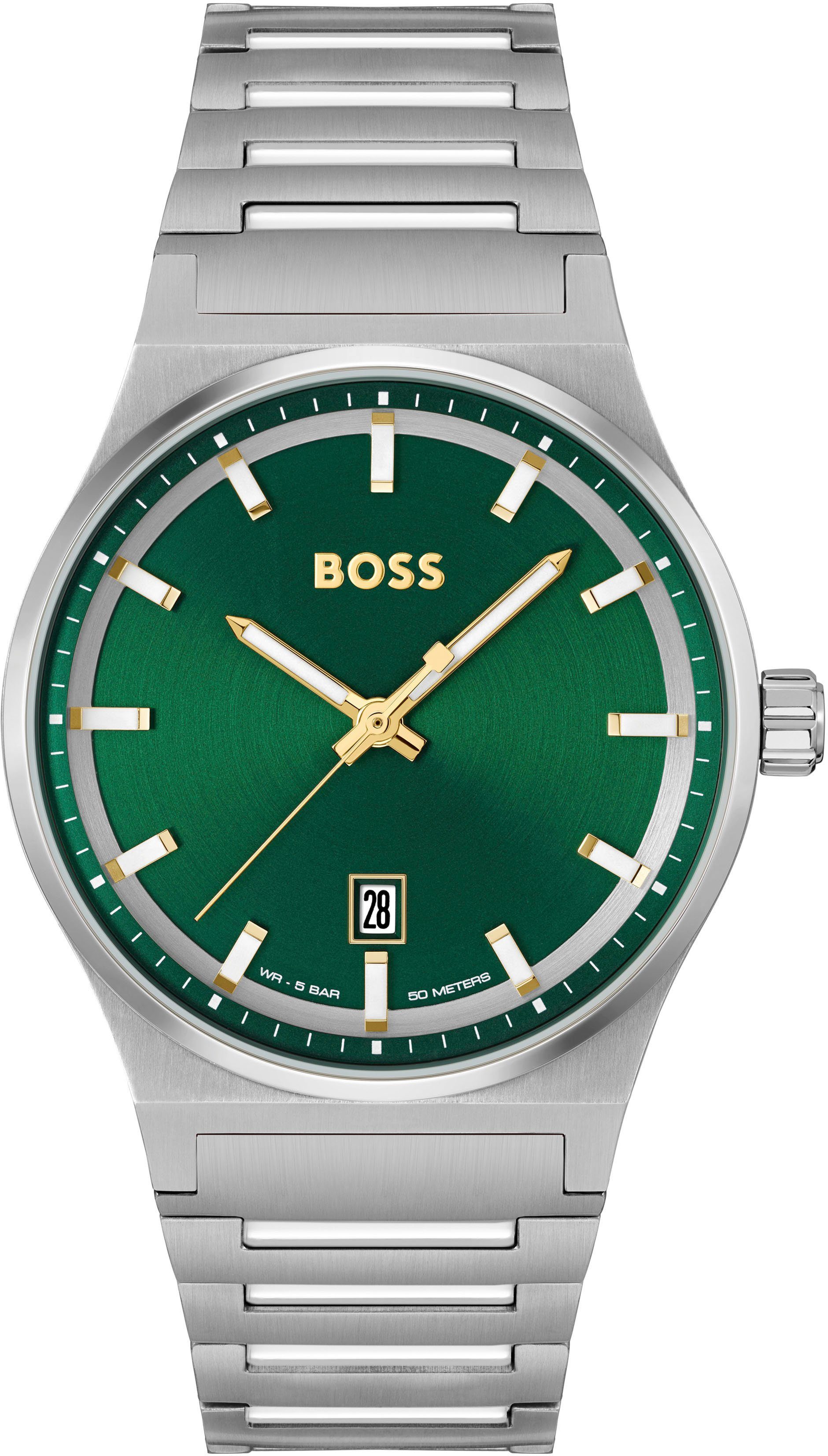 BOSS Quarzuhr CANDOR, 1514079, Herrenuhr, Armbanduhr, Datum, analog