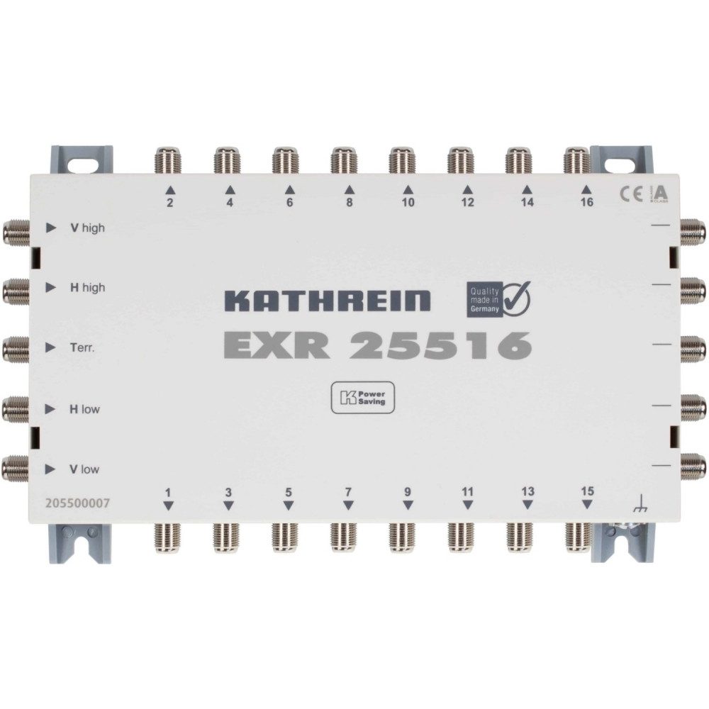 Kathrein Audio / Video Matrix-Switch Kathrein EXR 25516 Multischalter für 16 Teilnehmer., Effizientes Stromsparkonzept