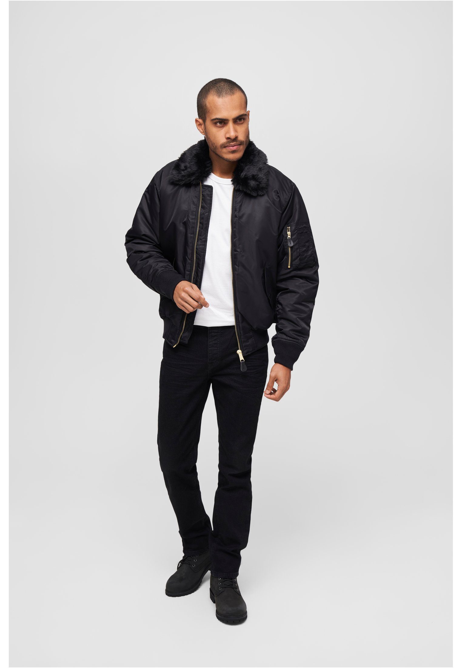 Brandit Winterjacke Herren Collar (1-St) Fur Jacket black MA2
