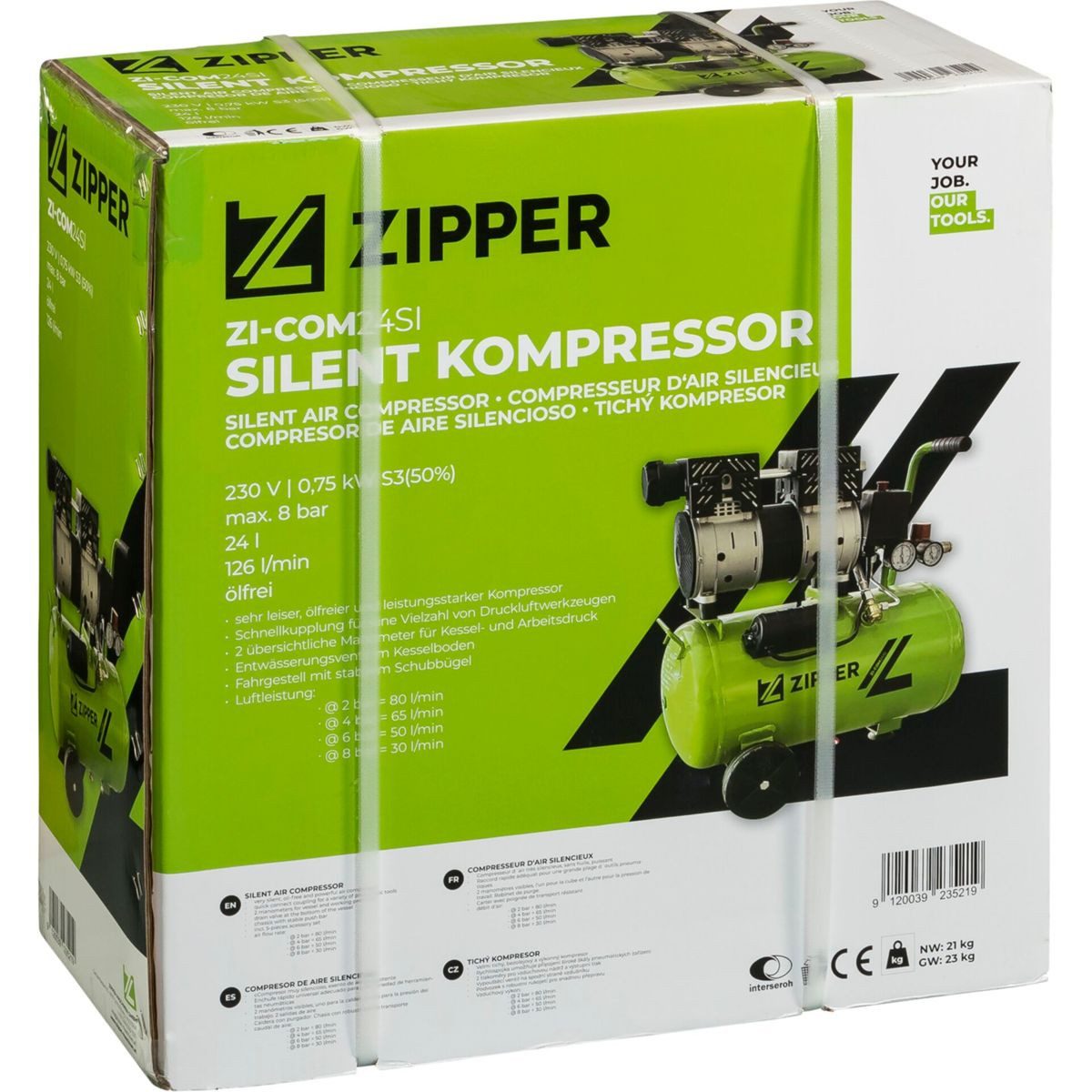 ZIPPER Kompressor ZI-COM24SI Silent Kompressor