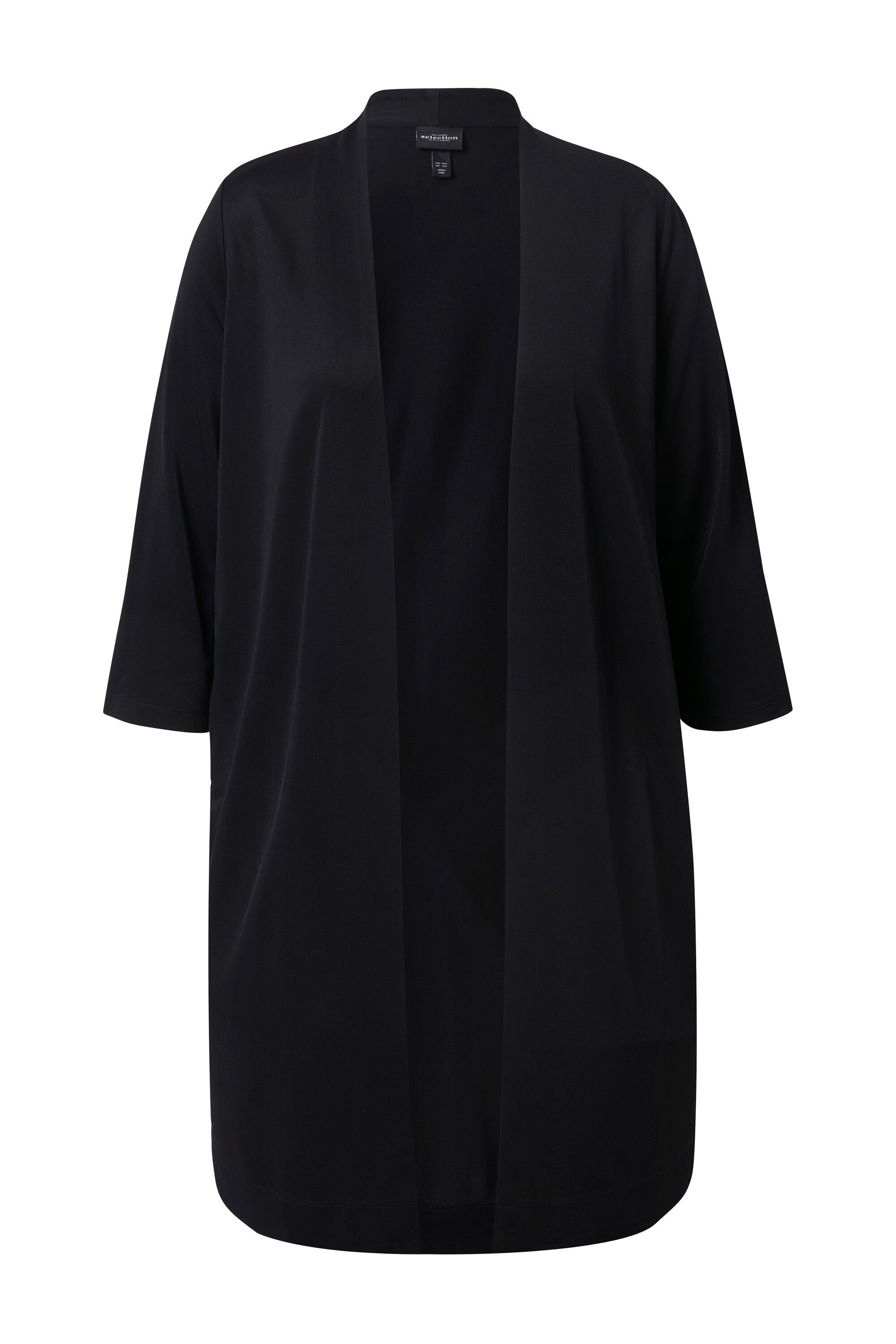 Ulla Popken Sommerjacke Slinky-Longjacke Schalkragen 3/4-Arm günstig online kaufen