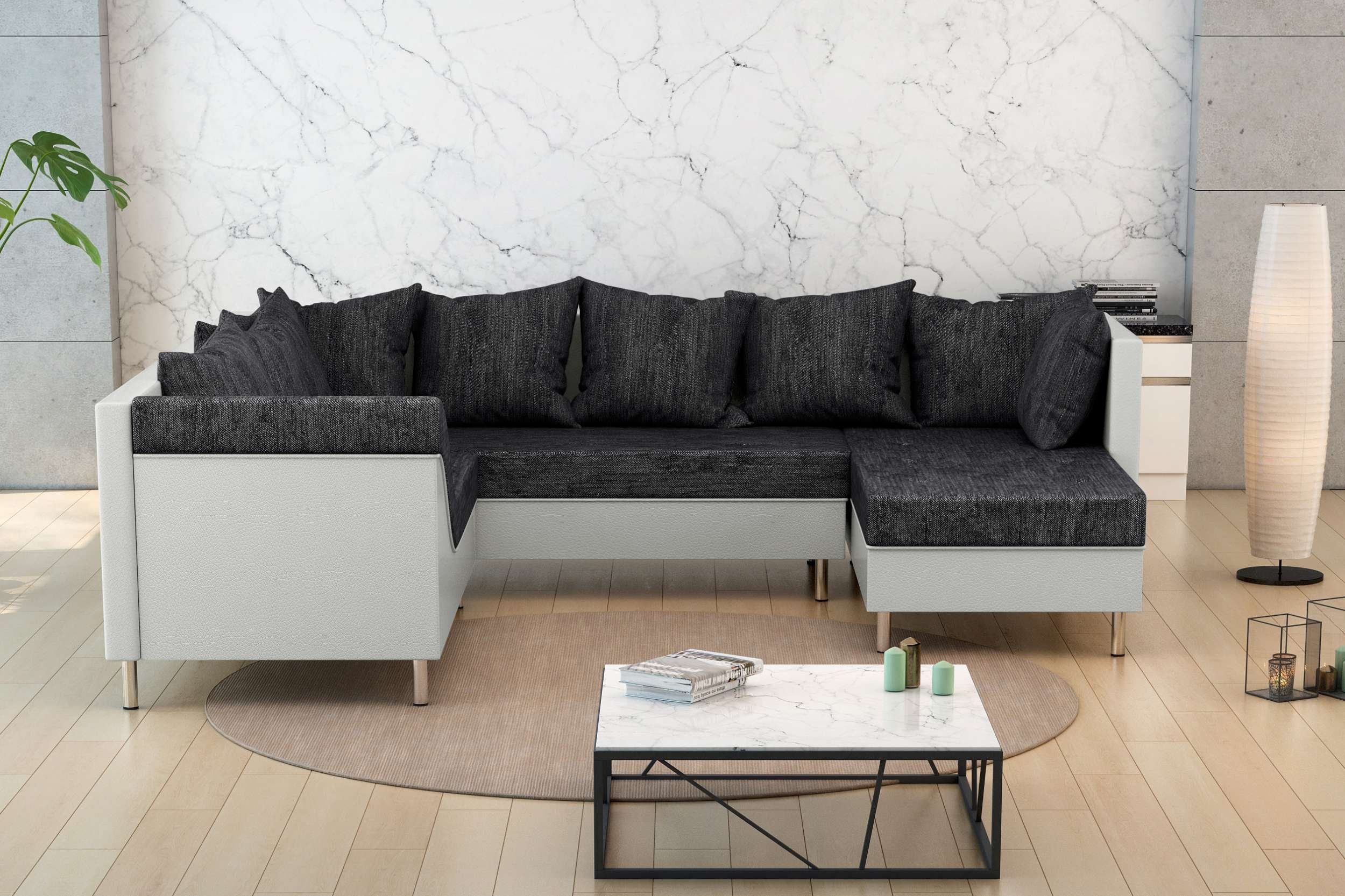 Stylefy Wohnlandschaft Lotos, oder bestellbar, U-Form, links Sofa, frei Design, made im in mane rechts Modern Raum stellbar, Europa