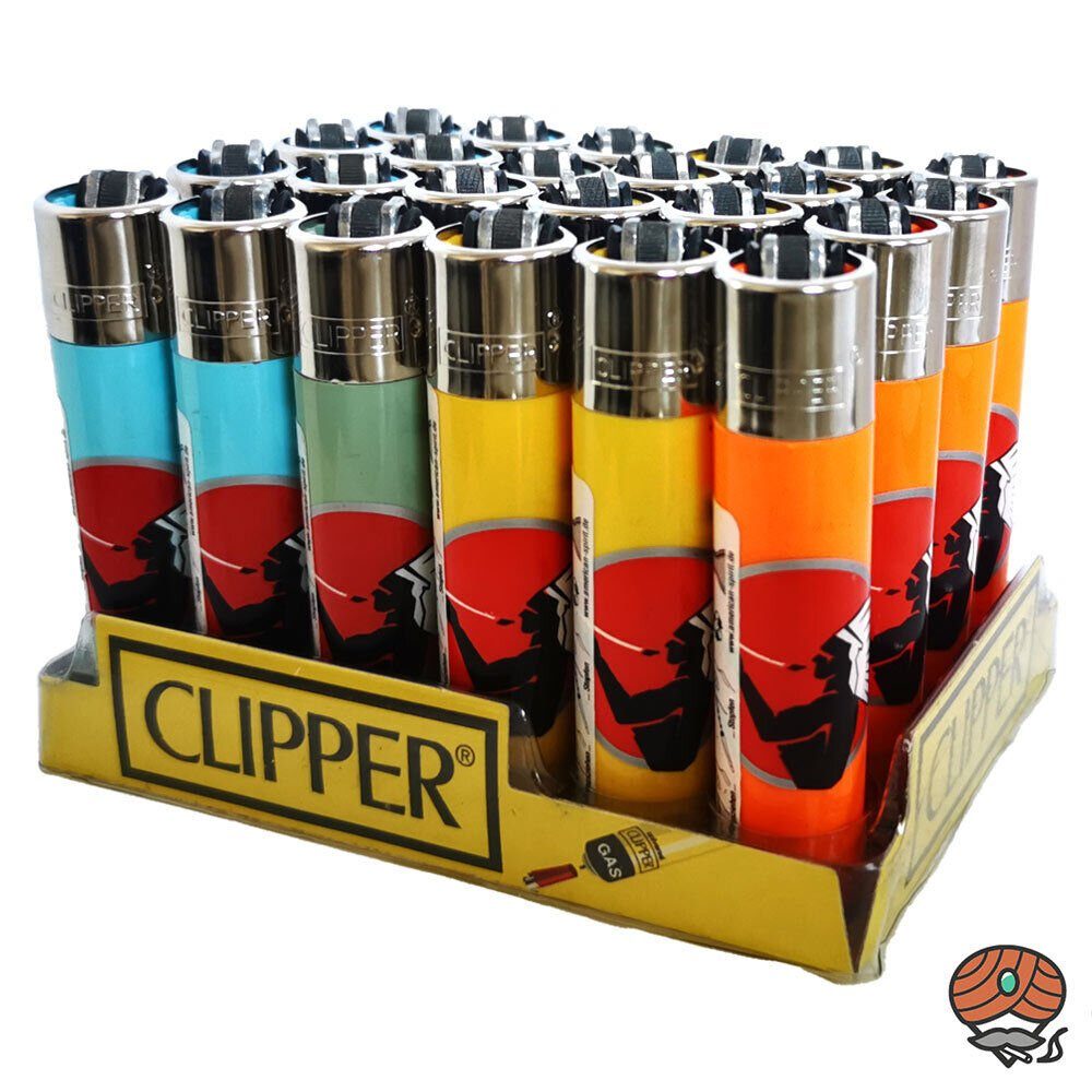 Sibastore Feuerzeuge 24er Pack Clipper Feuerzeuge verschiede Muster Mix Feuer (American Spirit Reibradfeuerzeuge Feueranzünder, 24-St., flamme Zigarettenanzünder Anzünder Zippo), Soft Touch Metall Feuerzeug bunt