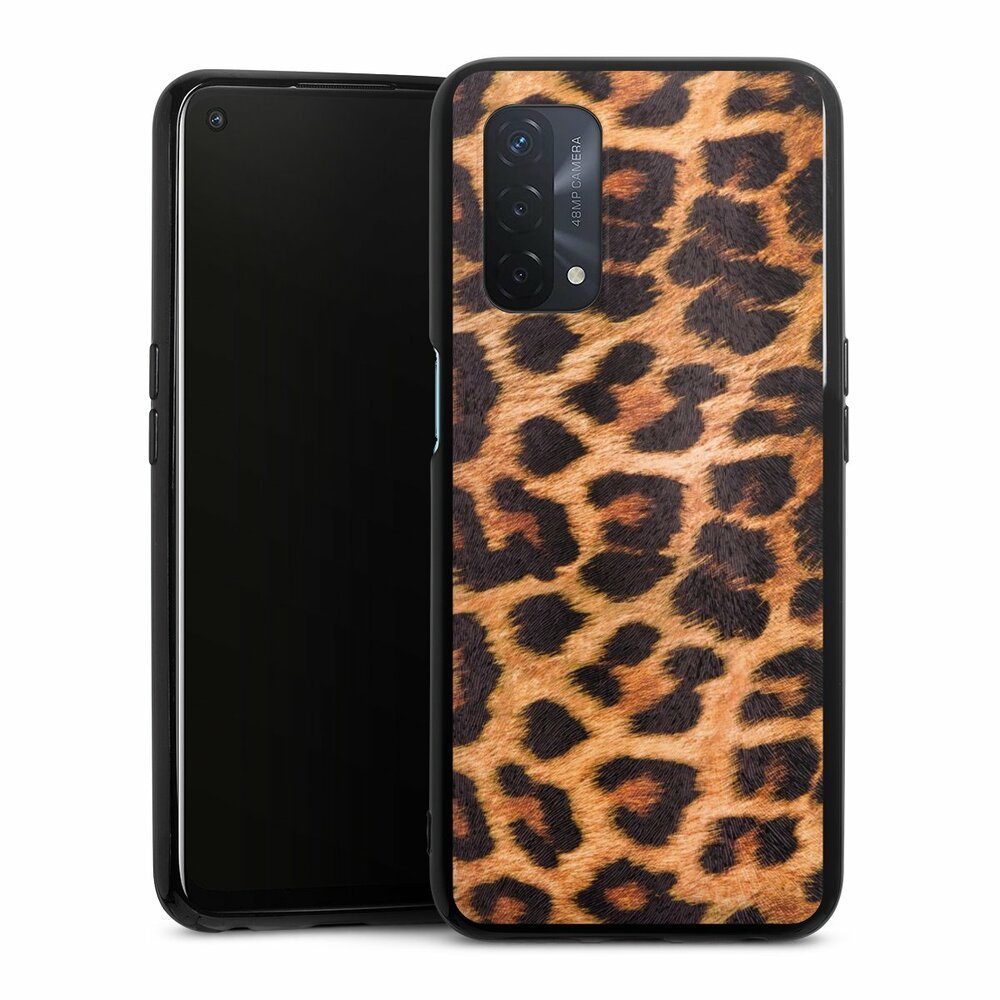 DeinDesign Handyhülle Leopard Fell Animalprint Leo Print, Oppo A54 5G Silikon Hülle Bumper Case Handy Schutzhülle