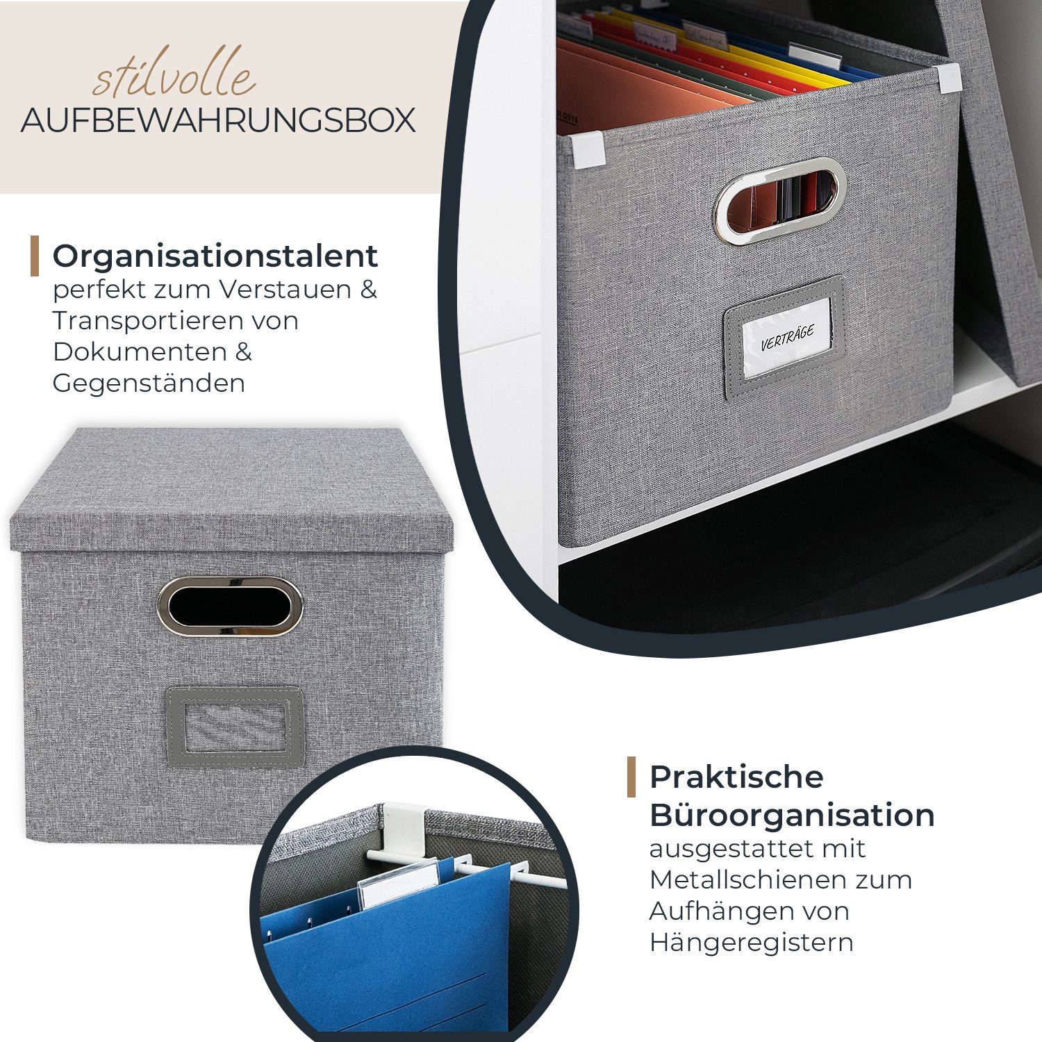 HMF Aufbewahrungsbox Aufbewahrungsbox mit Deckel für günstig online kaufen