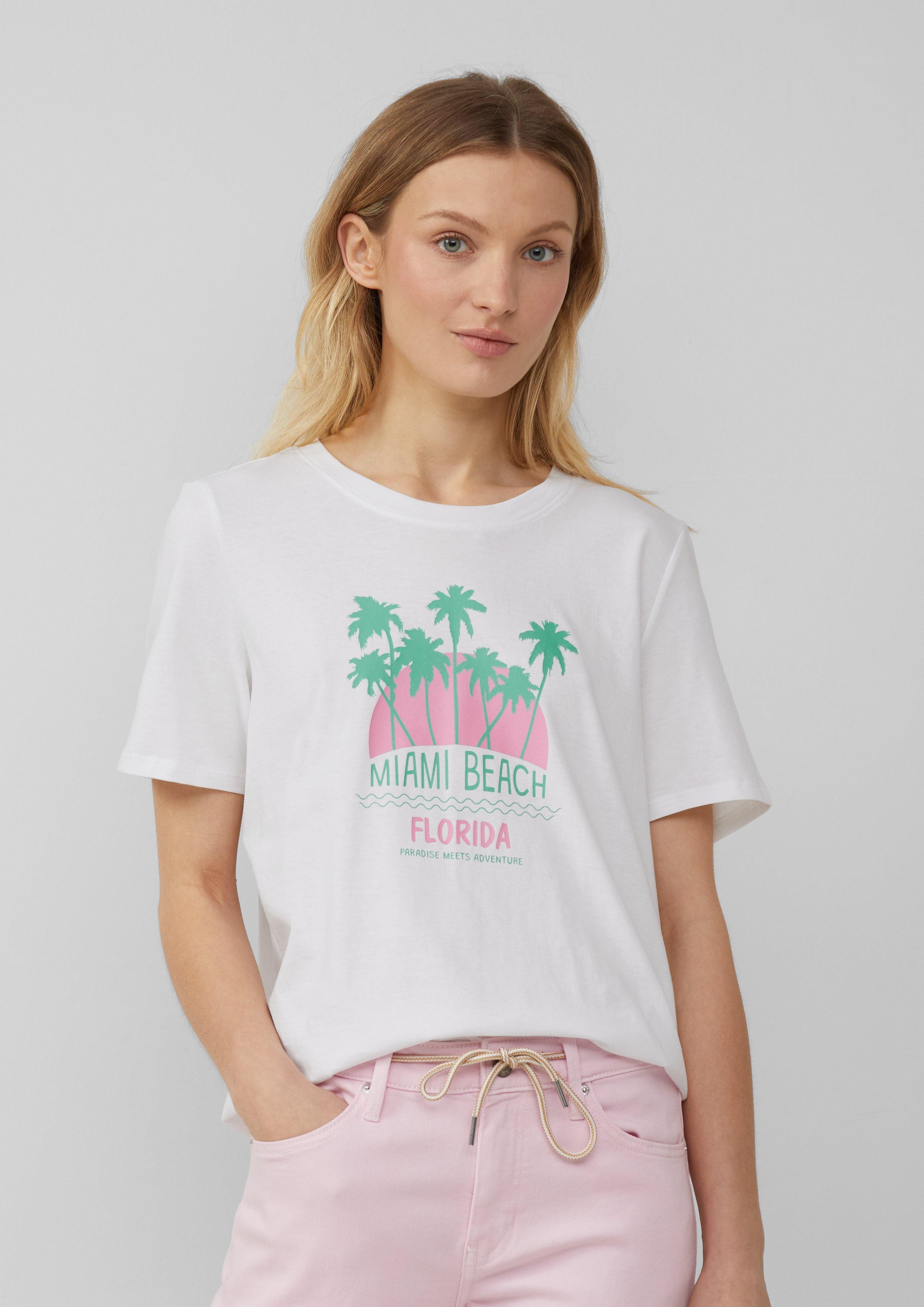 s.Oliver Kurzarmshirt T-Shirt mit Frontprint günstig online kaufen