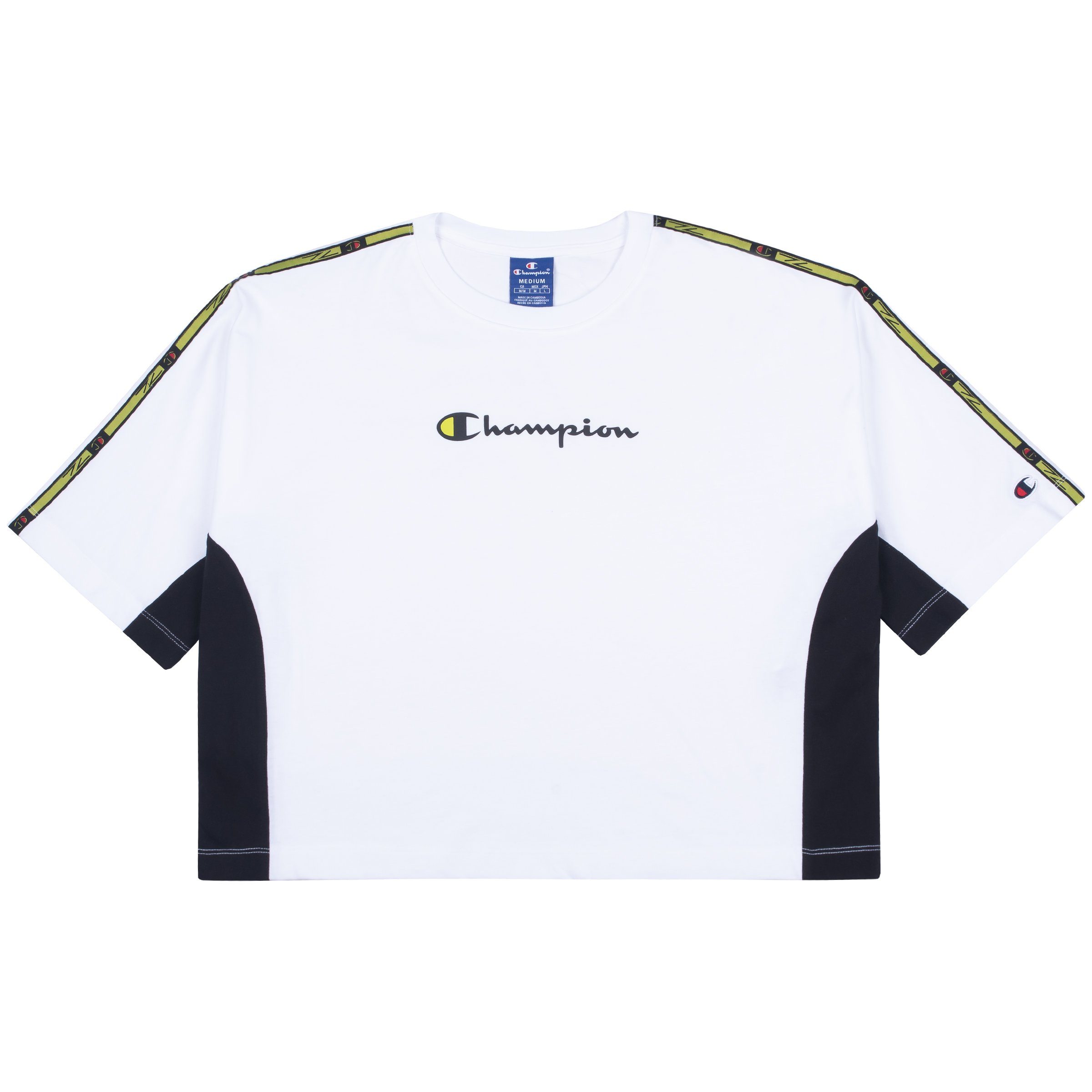 Champion T-Shirt Champion Damen T-Shirt Crewneck T-Shirt 113345 Adult weiß (wht)/nbk (schwarz)