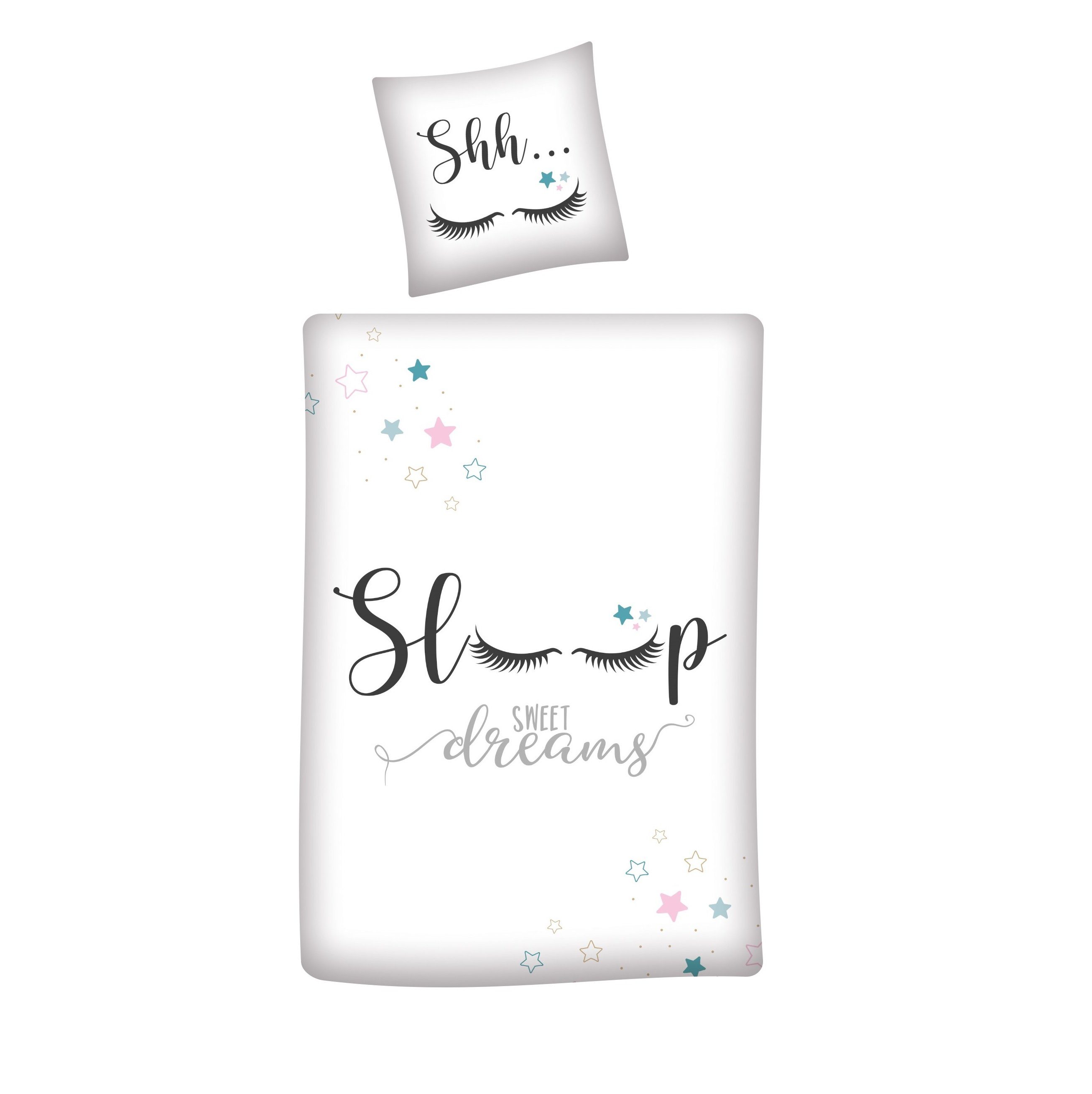 Familando Kinderbettwäsche "Sleep" Sweet Dreams Grau günstig online kaufen