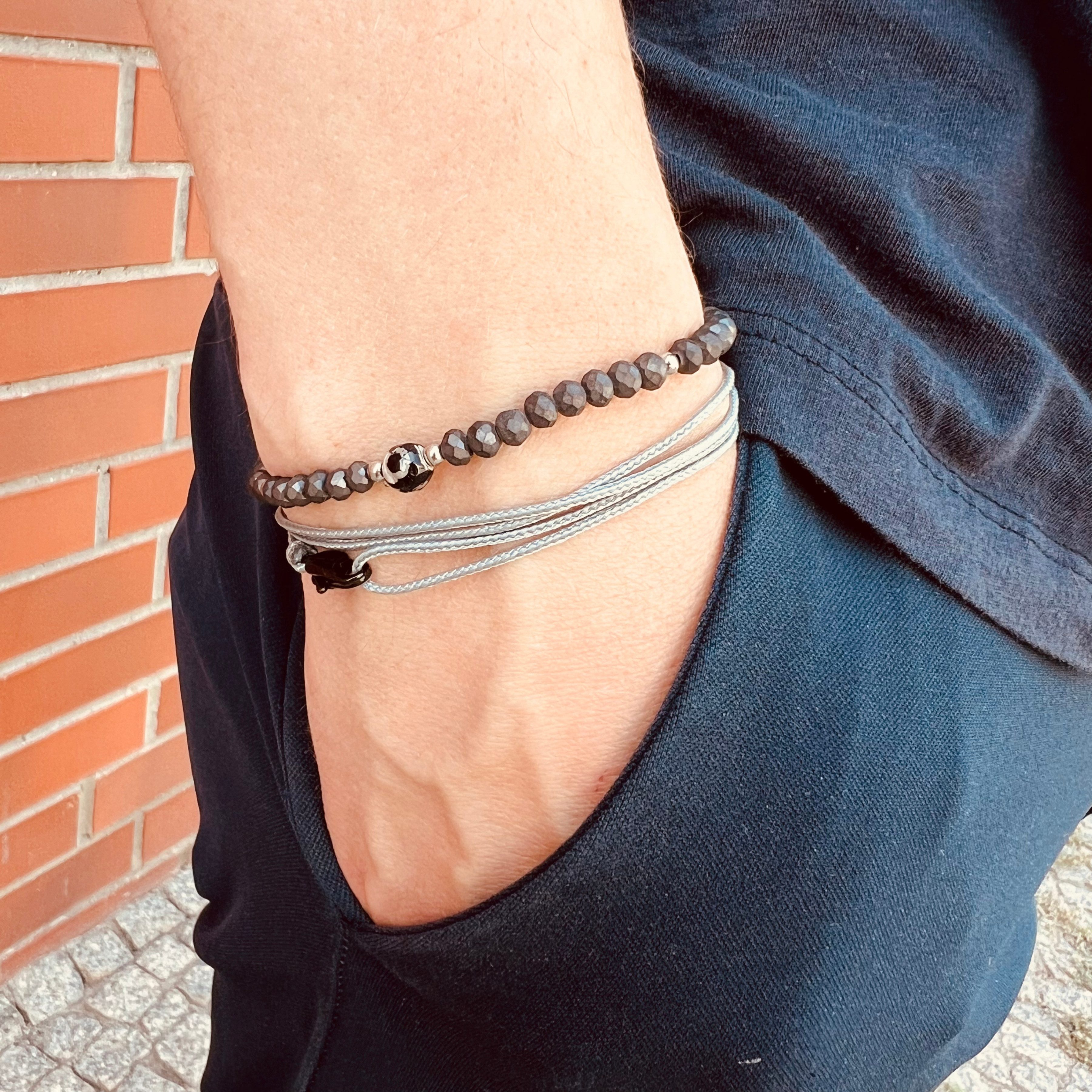 Made by Nami Armband Set Armband Herren Damen bunt mit verschiedenen Armbändern, aus Stoff und Edelstahl - Schlichtes Design - Wasserfest