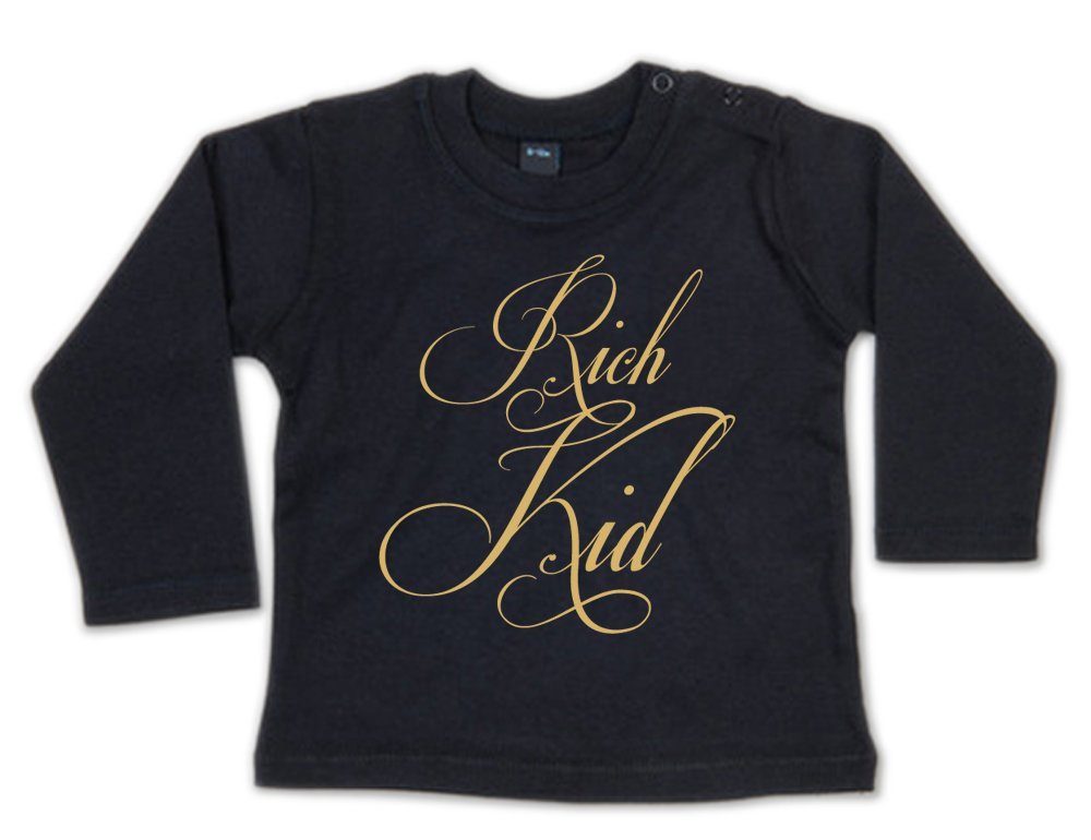 G-graphics Longsleeve Rich Kid Baby Sweater / Longsleeve T mit Spruch für coole Babys