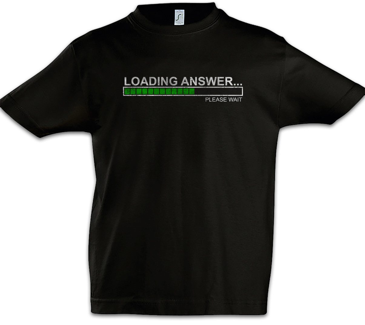 Print-Shirt Loading Answer Kinder T-Shirt Fun Binary Code Binär World Informatiker