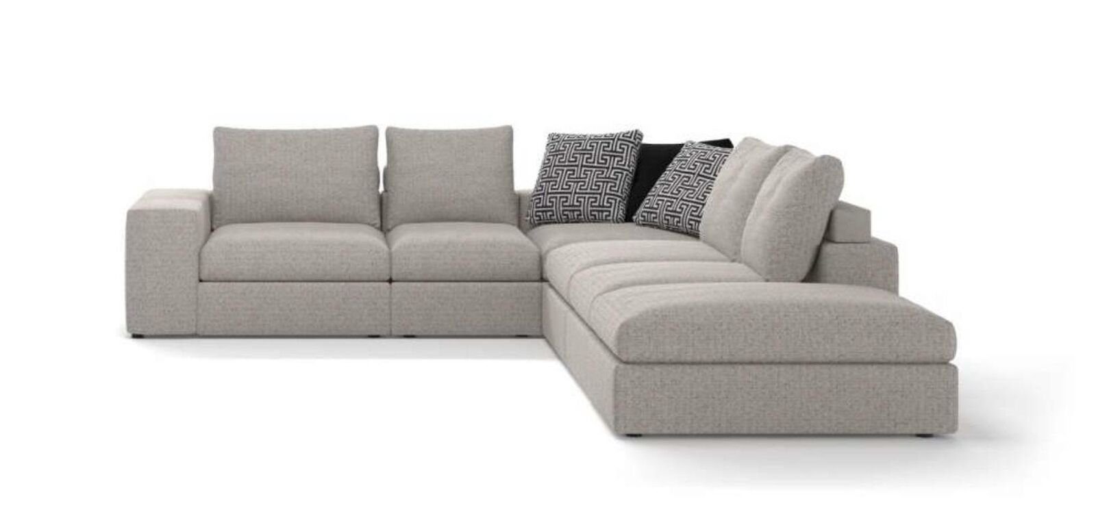 Europa in Ecksofa Sofas Luxus JVmoebel L-Form Polster Made Design, 6 Modern Weißes Ecksofa Teile, Eckgarnitur