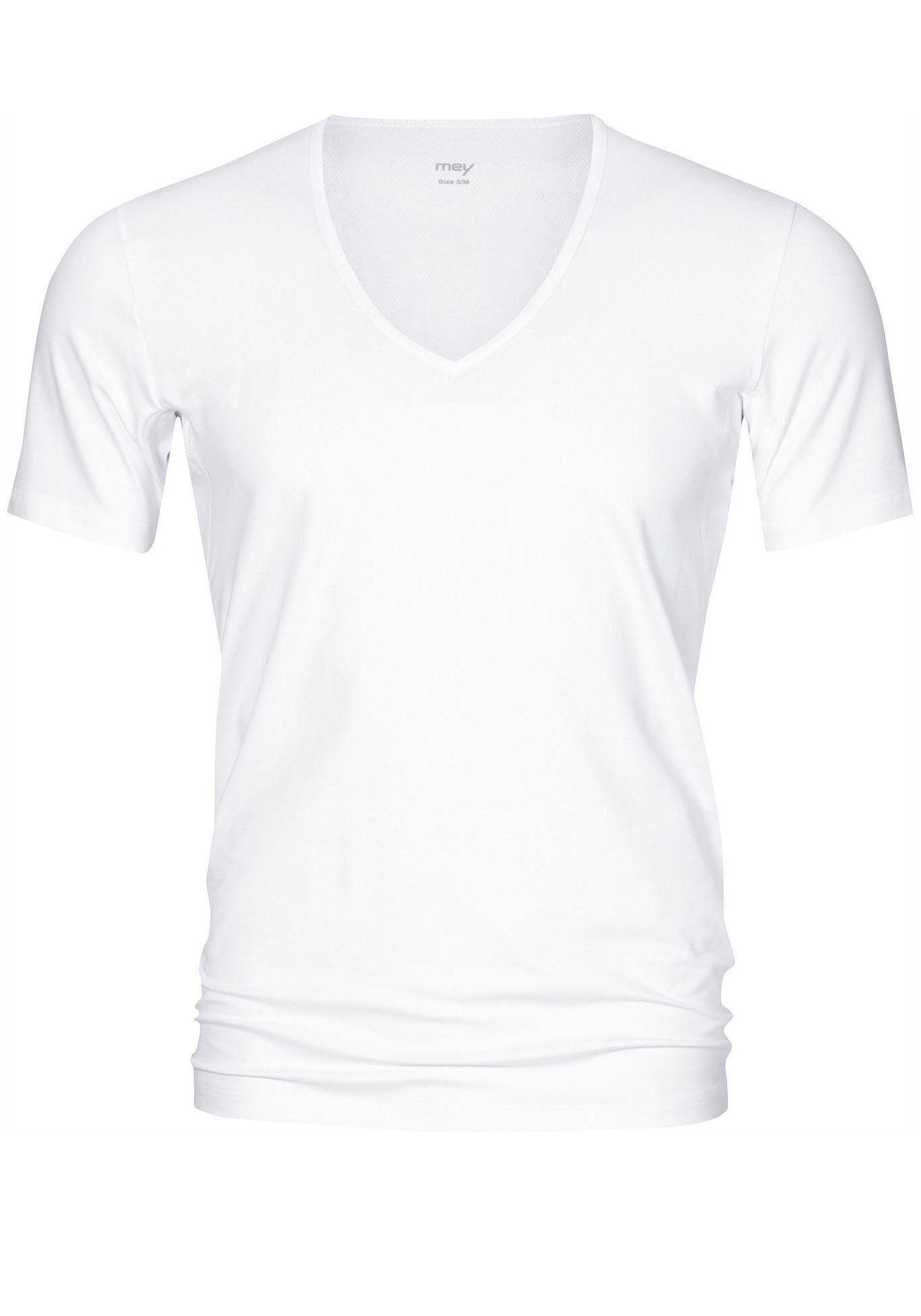 Mey Unterziehshirt Dry Cotton Functional Kurzarm, tiefem V-Ausschnitt, Single Jersey, mit extra-langem Rücken