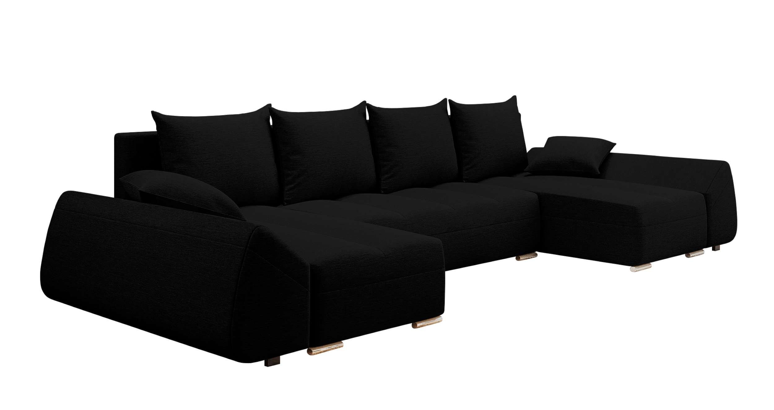 U-Form, Modern Stylefy Madeira, Sofa, Sitzkomfort, Eckcouch, mit mit Design Bettkasten, Wohnlandschaft Bettfunktion,