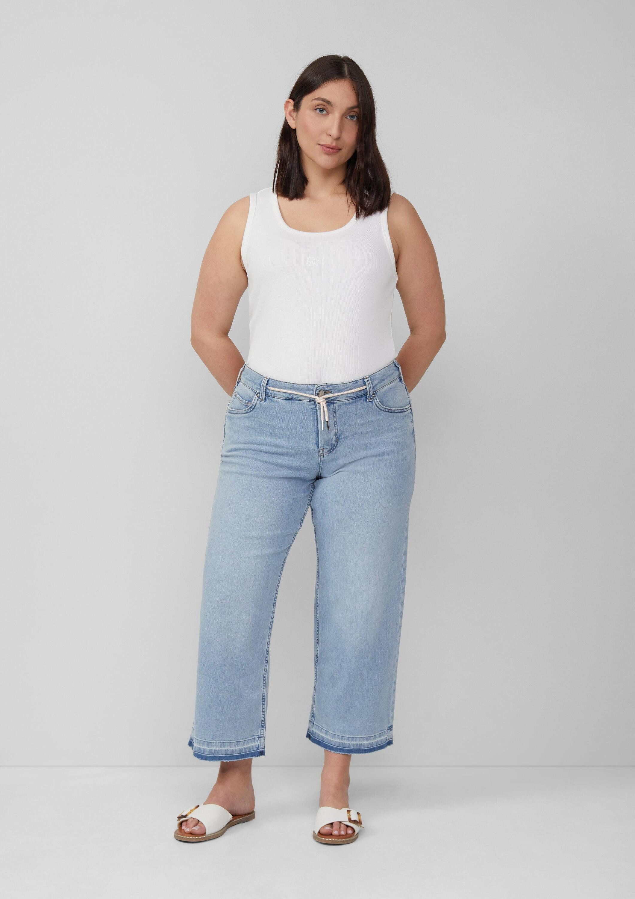 s.Oliver Regular-fit-Jeans Jeans-Hose Cropped Jeans / Mid Rise / Straight Fit