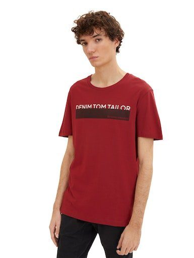 Farben in marine/khaki/bordeaux verschiedenen T-Shirt Denim 3-tlg) TOM (Packung, TAILOR