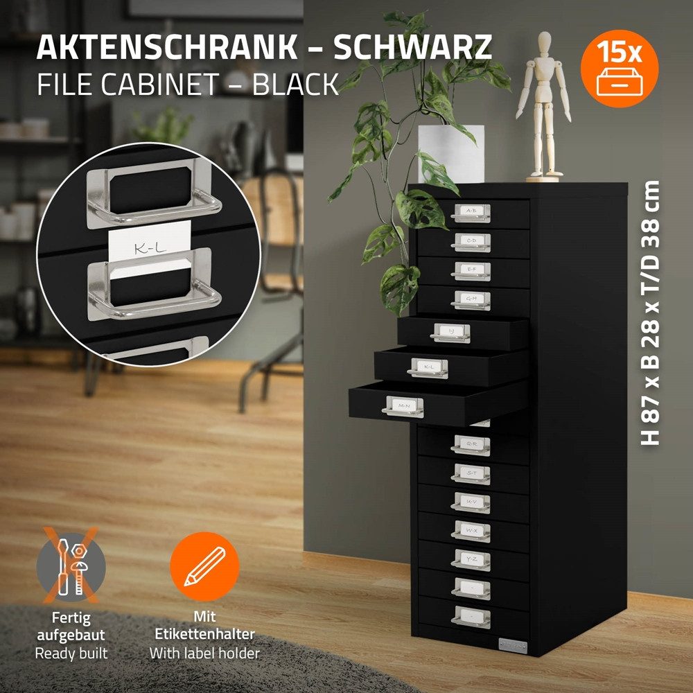 ML-DESIGN Aktenschrank Metallschrank mit Schubladen freistehender günstig online kaufen
