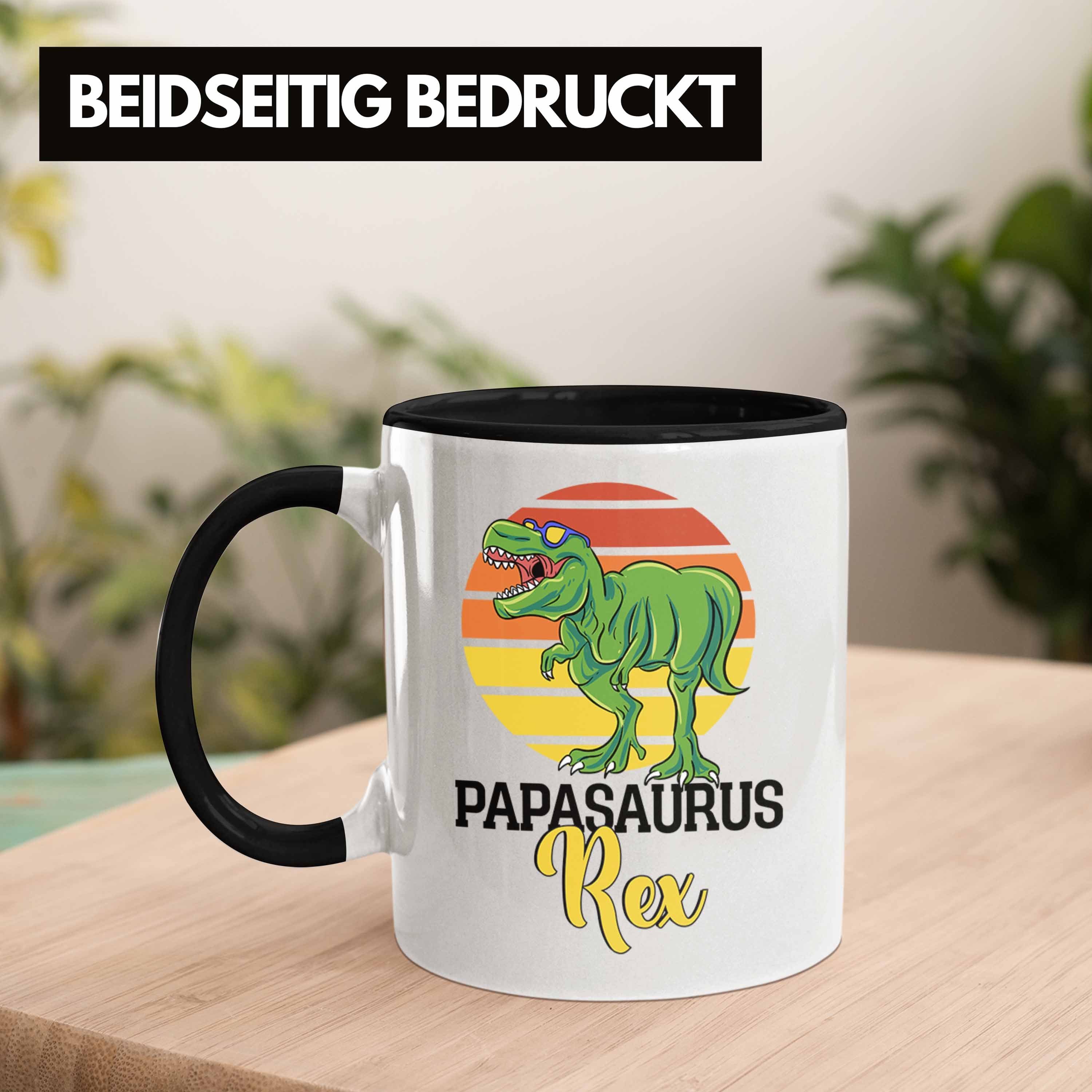 Lustiges Tasse Trendation Papa Vatertag Geschenk Schwarz Tasse Rex" für Gesc Besten "Papasaurus