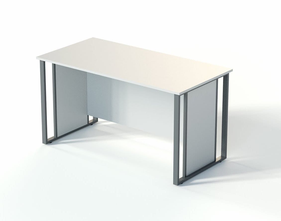 JVmoebel Schreibtisch Schreibtisch Schubladen Weiß Moderner Stil Tisch mit Metallgestell, Made in Europa