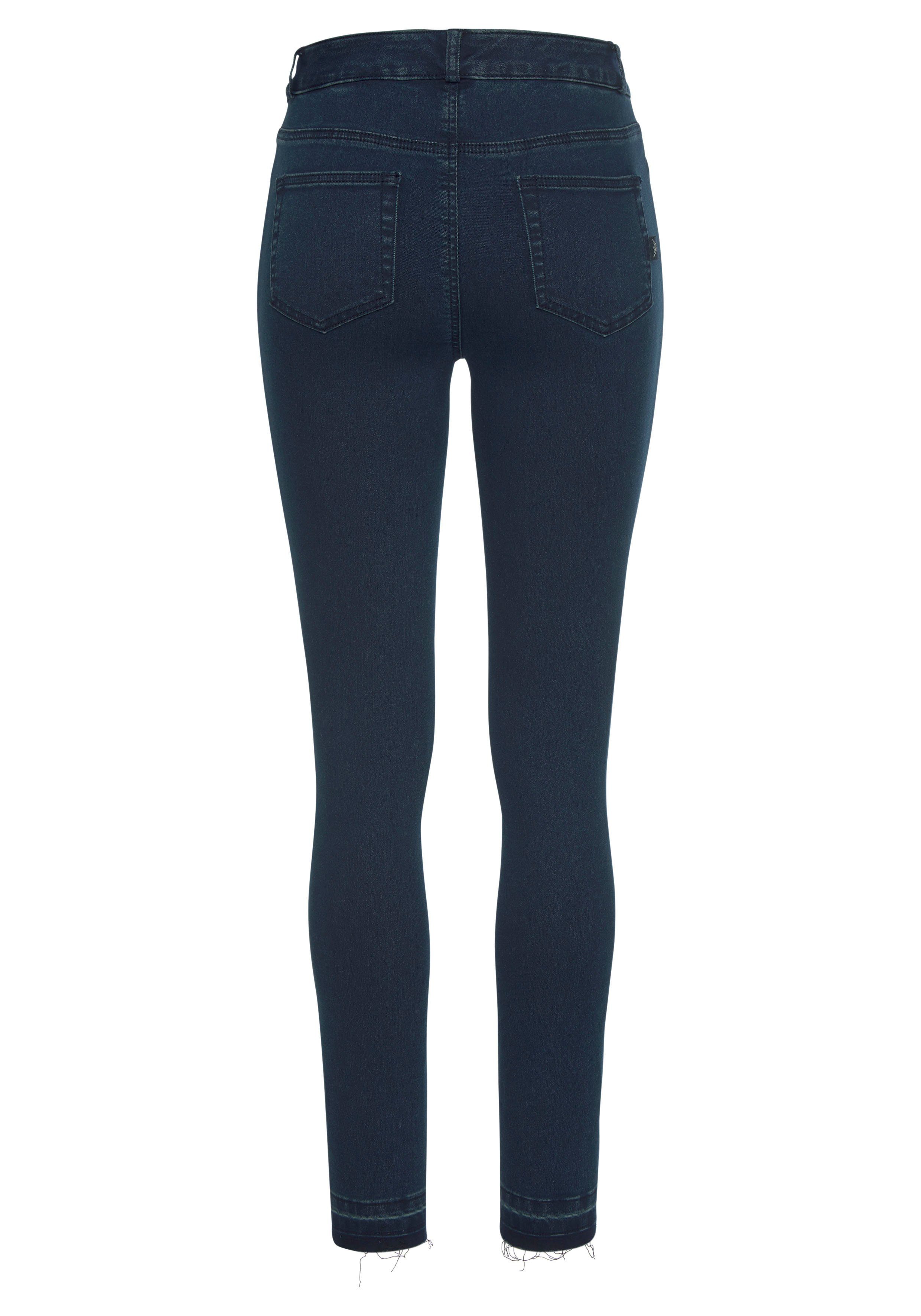 Waist mit Stretch Skinny-fit-Jeans Ultra High offenem Saum darkblue Arizona