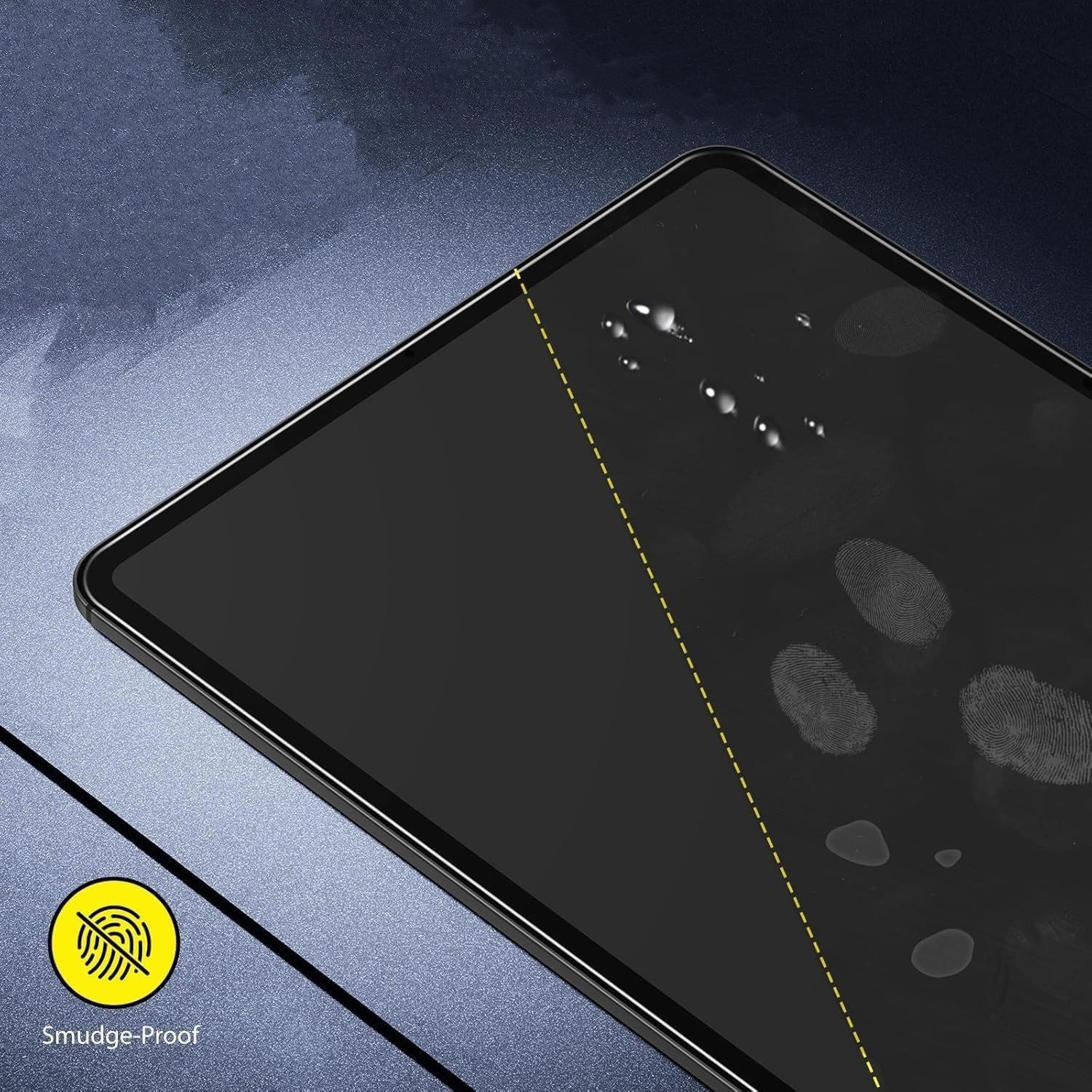 CLM-Tech Displayschutzglas 2X für iPad Pro 13 Zoll M5 / M4 (2025 / 2024), Set, 2 Stück, Kristallklar Anti-Fingerabdruck und blasenfreie Anbringung – Bild 5 von 5