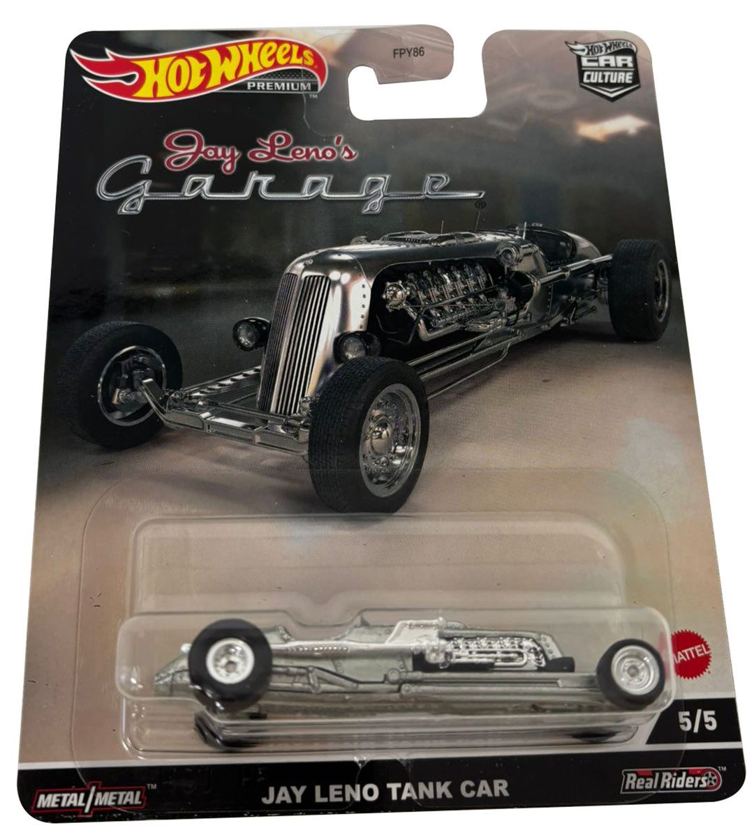 Hot Wheels Spielzeug-Auto Hot Wheels Jay Leno's Garage-Edition, Jay Leno Tank Car in silber, Old