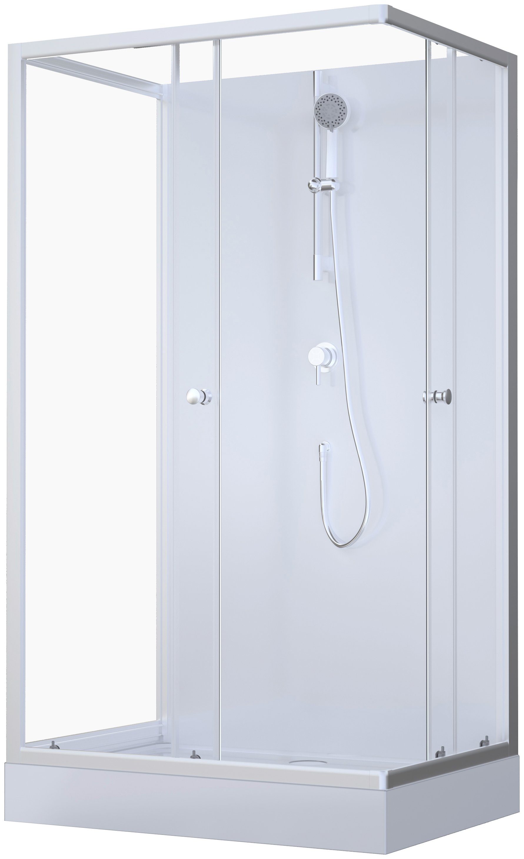 Marwell Komplettdusche White Dream, BxT: 110x80 cm,  Einscheibensicherheitsglas, inkl. Armaturen