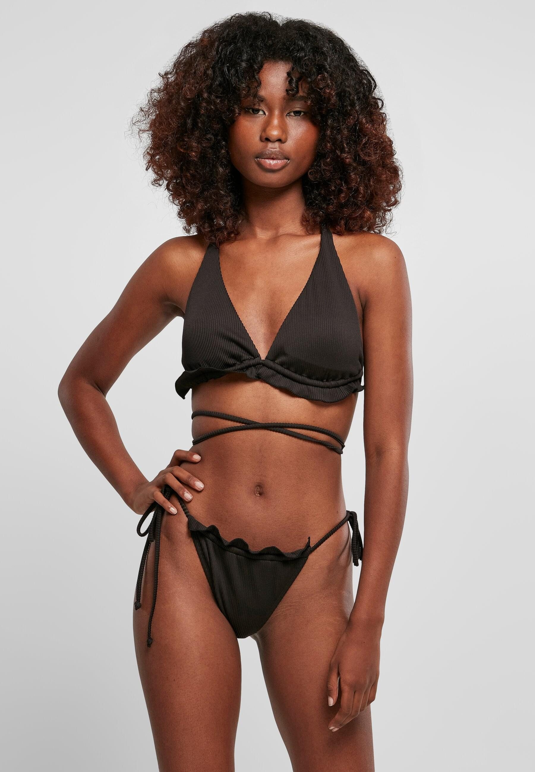 URBAN CLASSICS Bügel-Bikini Urban Classics Damen Ladies Rib Babylock Triangle Bikini