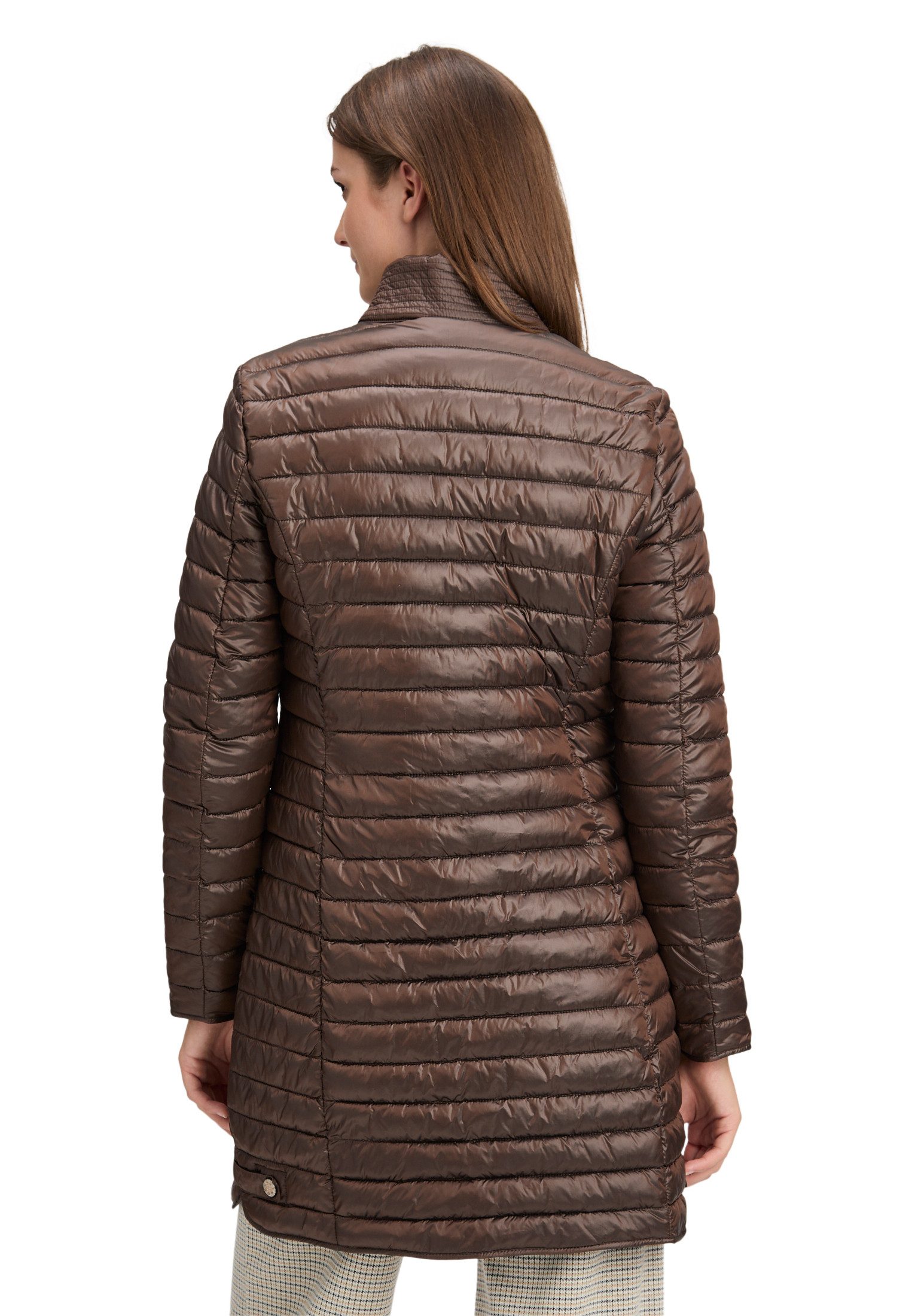 Cartoon Steppjacke Damen mit Reißverschlusstaschen