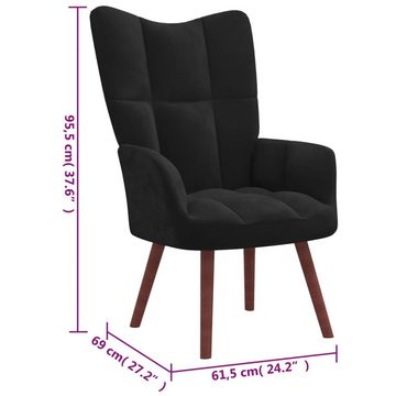 vidaXL Sessel Relaxsessel Schwarz Samt (1-St)