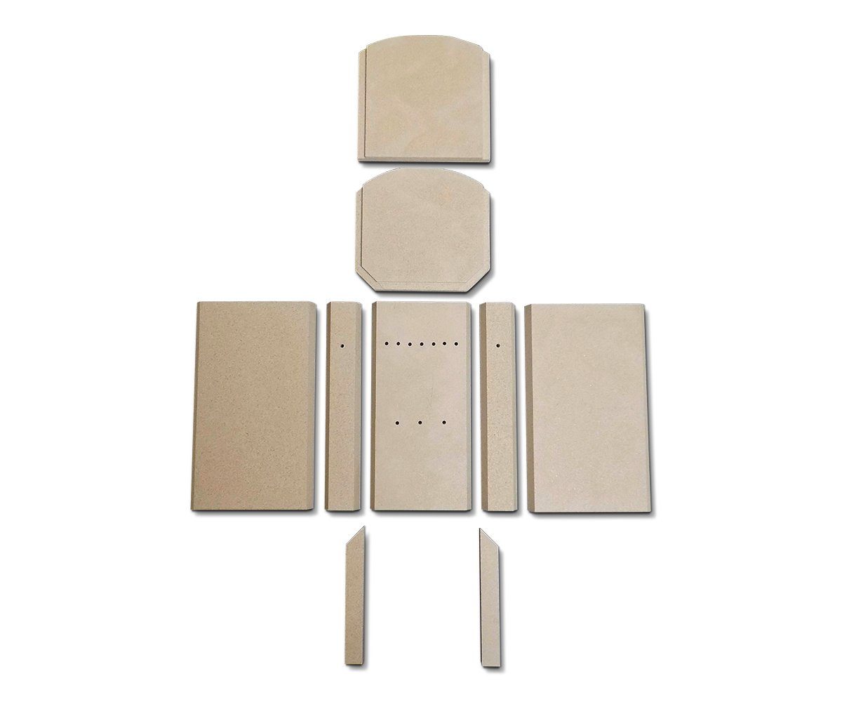 kaminXpert Feuerraumplatten für Thermia München Kaminofen Ersatzteil Feuerraumauskleidung