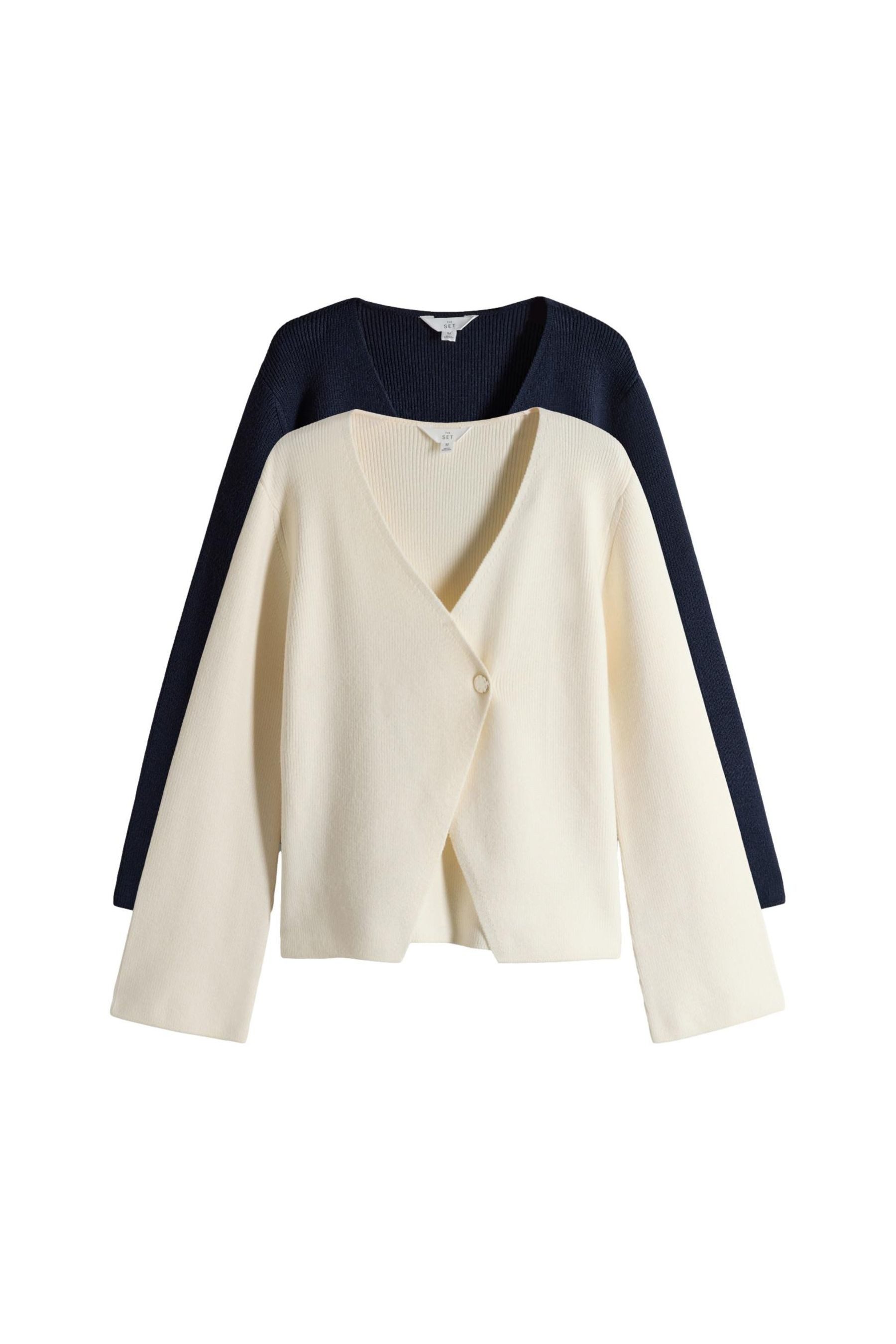 The Set Cardigan The Set Gerippte Strickjacken, 2er-Pack (2-tlg)