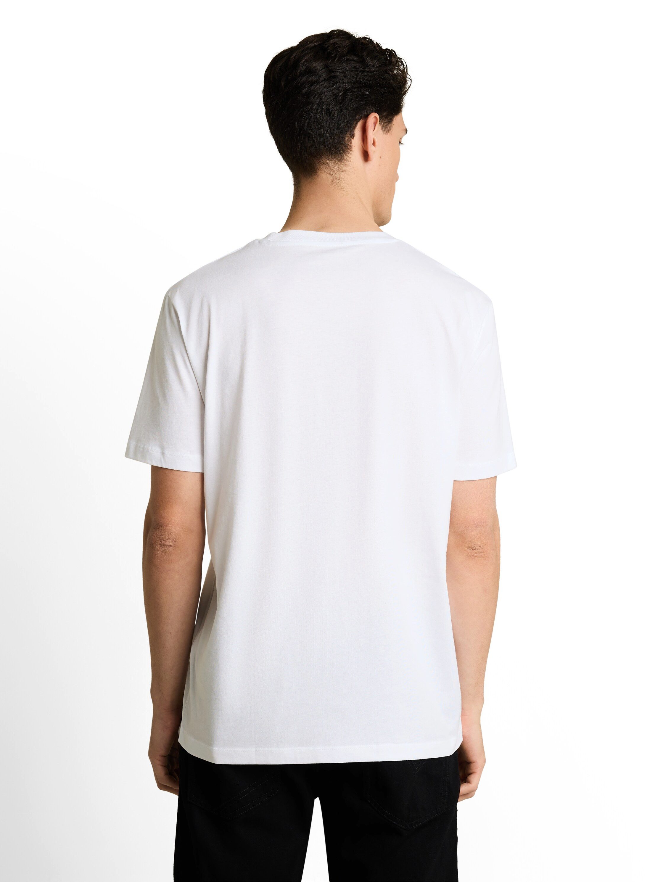 TOM TAILOR Denim Rundhalsshirt (Packung, 3-tlg) mit Logo Print