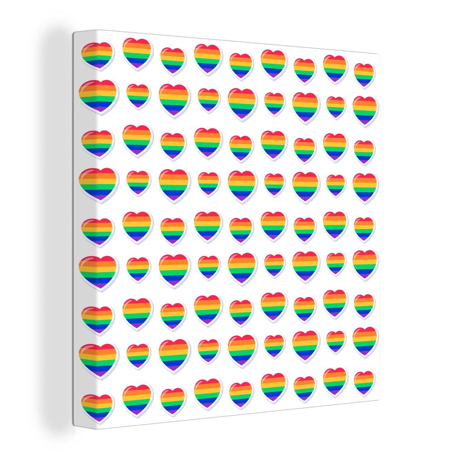 OneMillionCanvasses® Leinwandbild Liebe - Regenbogen - Vorlage, (1 St), Leinwand Bilder für Wohnzimmer Schlafzimmer