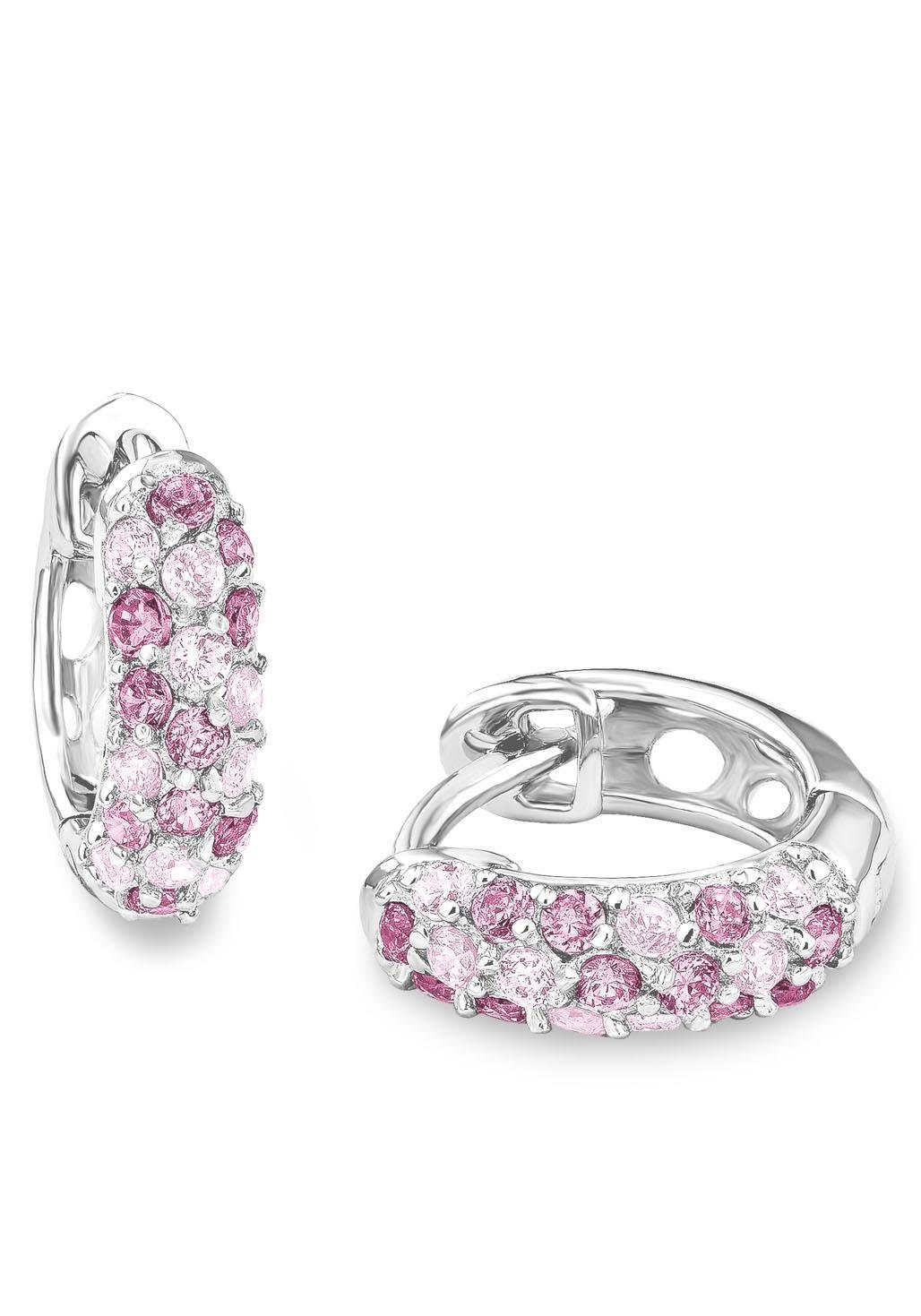 Paar pink Zirkonia Creolen 2016523, mit Lillifee Prinzessin