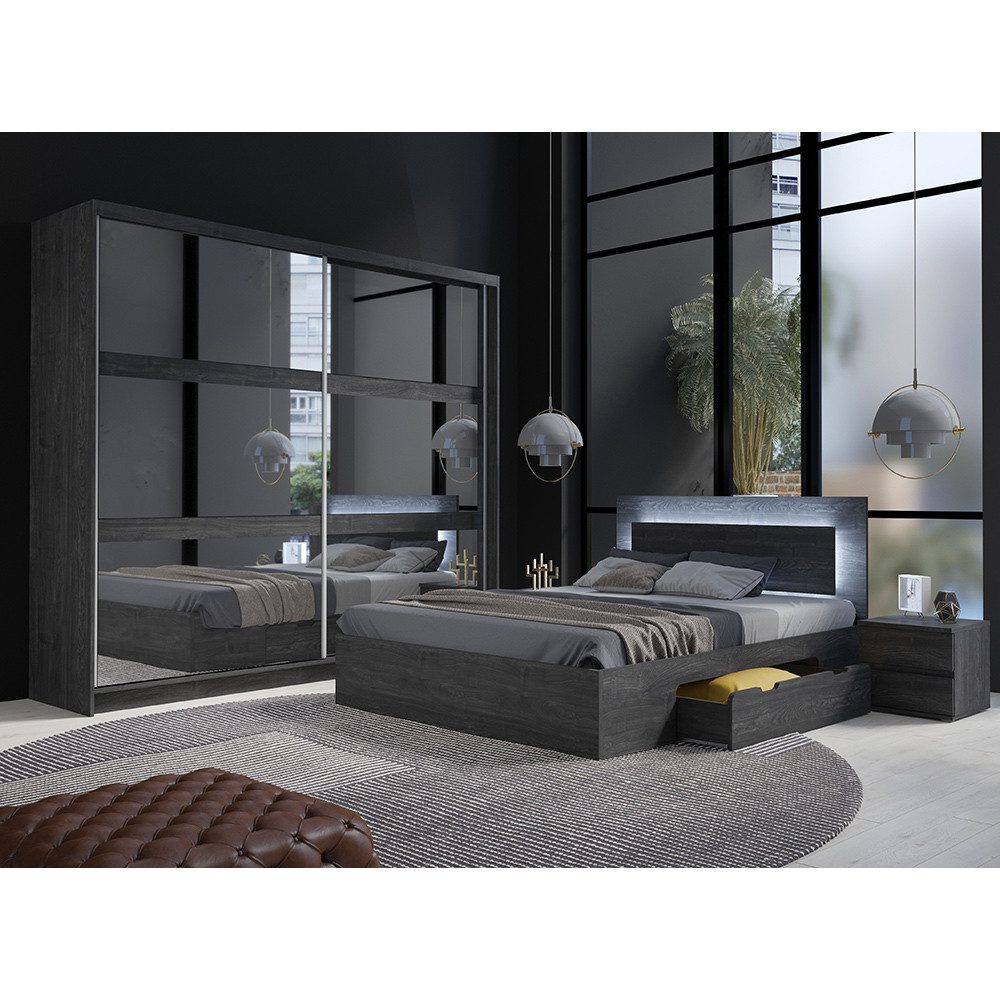 Lomadox Schlafzimmer-Set TORTONA-166, (Spar-Set, 4-tlg., Schwebetürenschran günstig online kaufen
