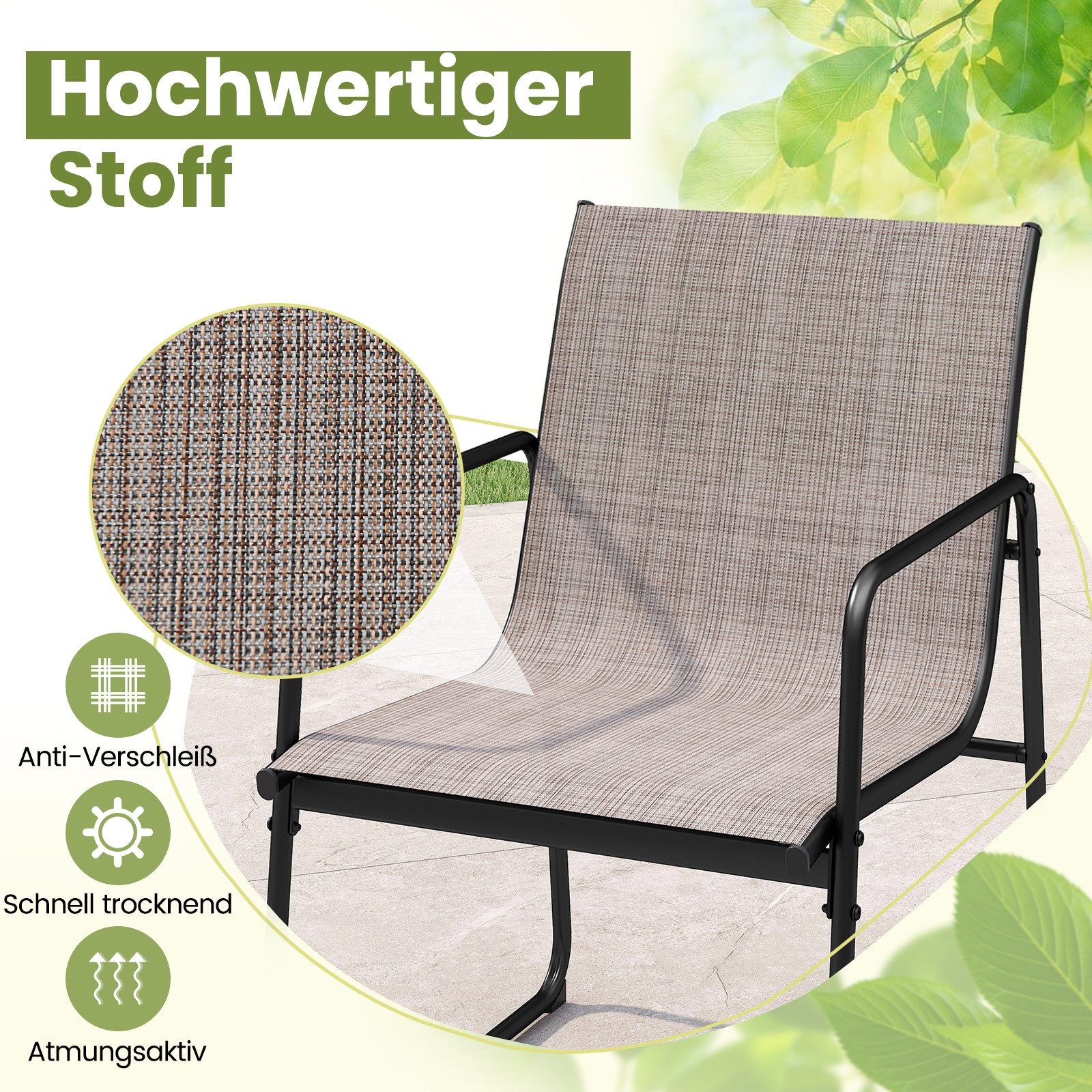 KOMFOTTEU Gartenlounge-Set, Gartenmöbel Set Balkonset Bistroset
