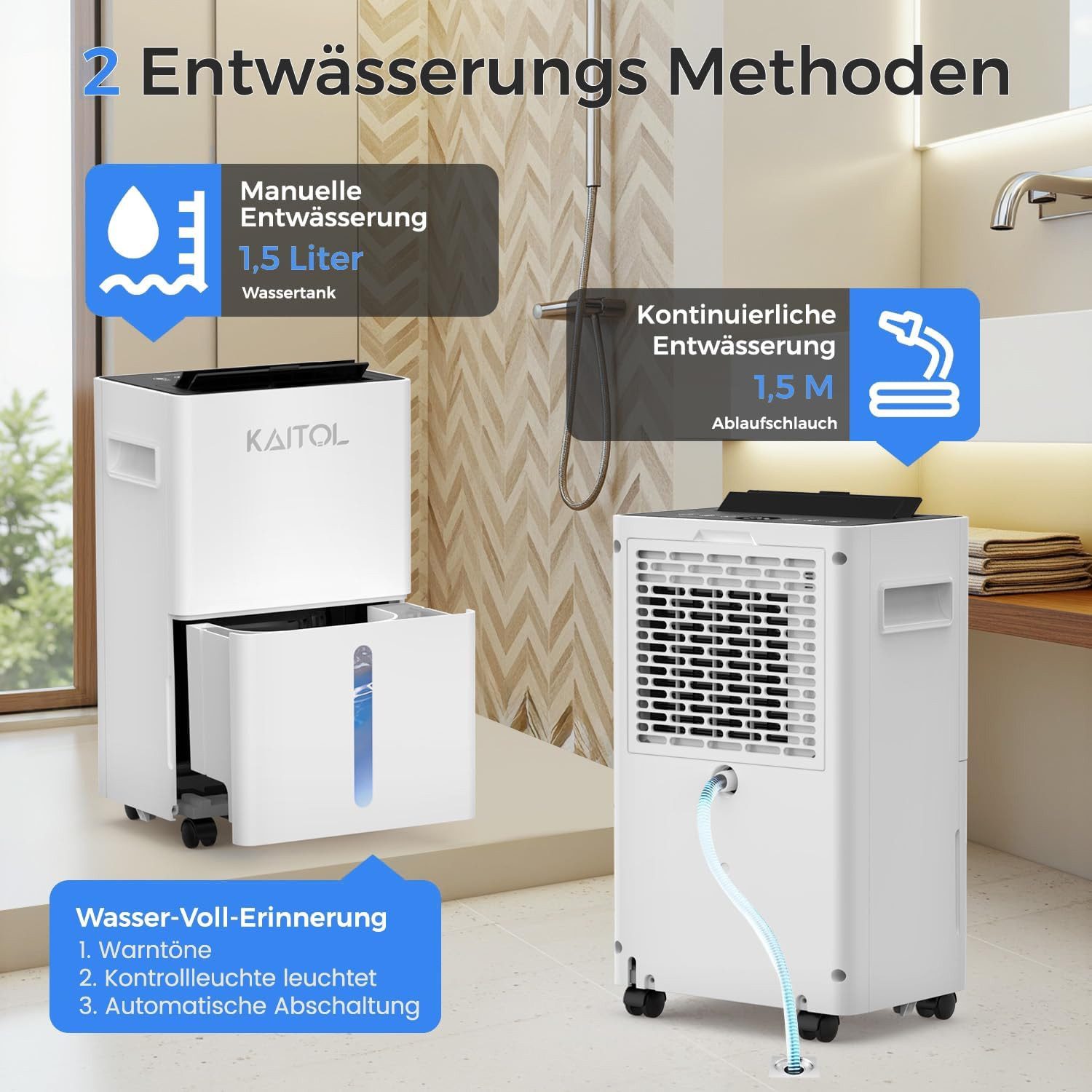 LETGOSPT Luftentfeuchter Luftentfeuchter Elektrisch, Raumentfeuchter Leise günstig online kaufen