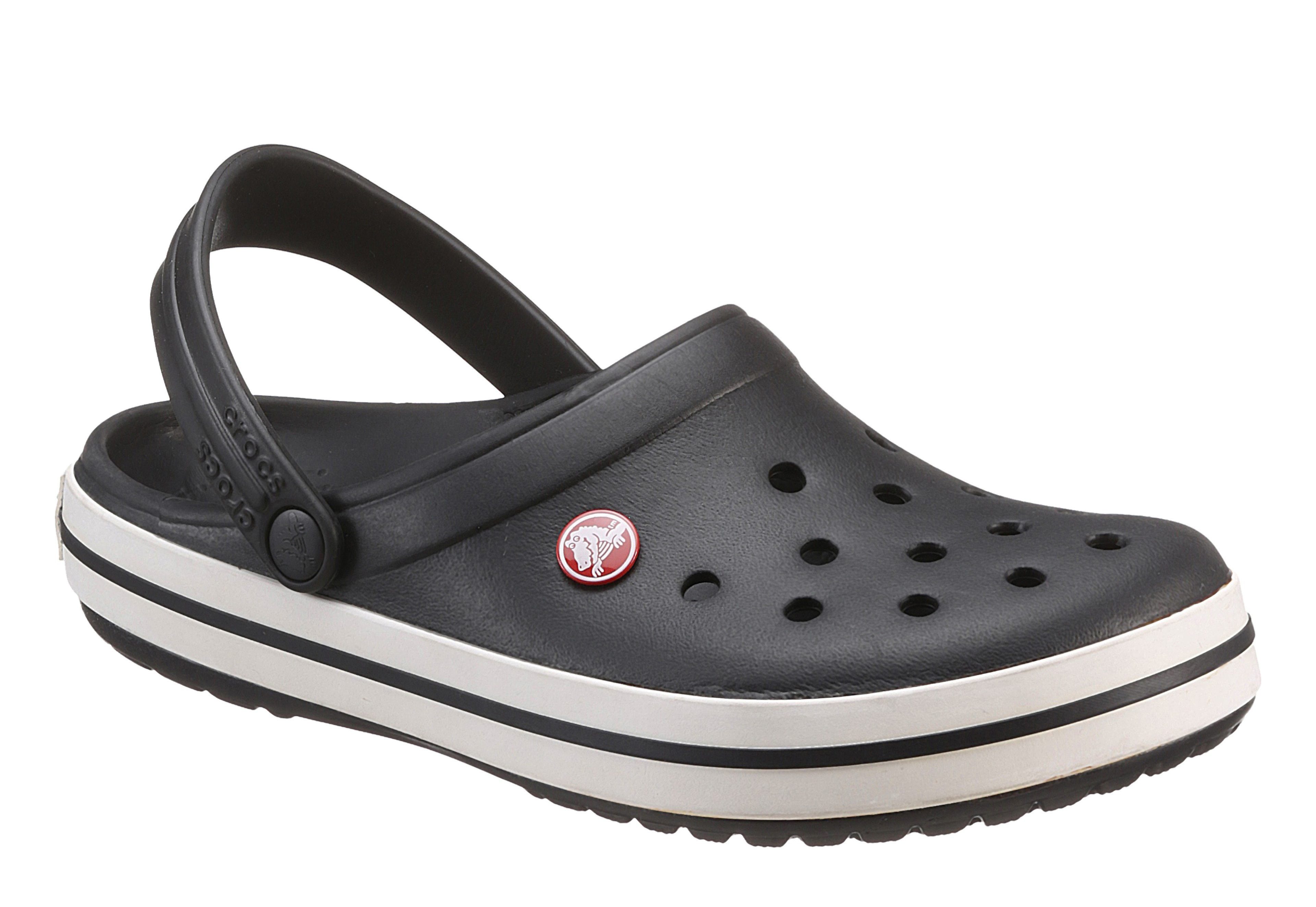 beste Qualität Crocs Crocband Clog schwarz-weiß Laufsohle farbiger mit