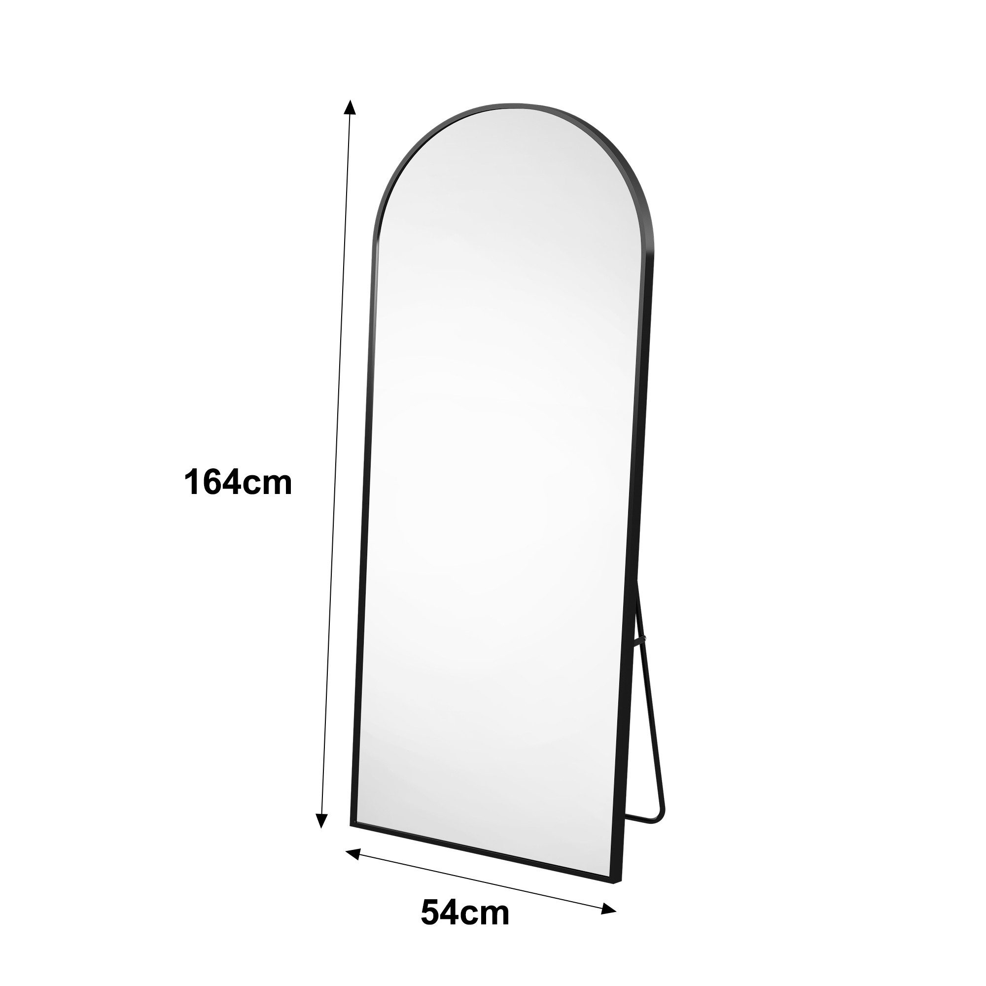 PXloue Ganzkörperspiegel Großer Ganzkörperspiegel, Wandspiegel, freistehend für Wohnzimmer, Spiegel Rund,Industrial Wandspiegel, für Schlafzimmer Badezimmer