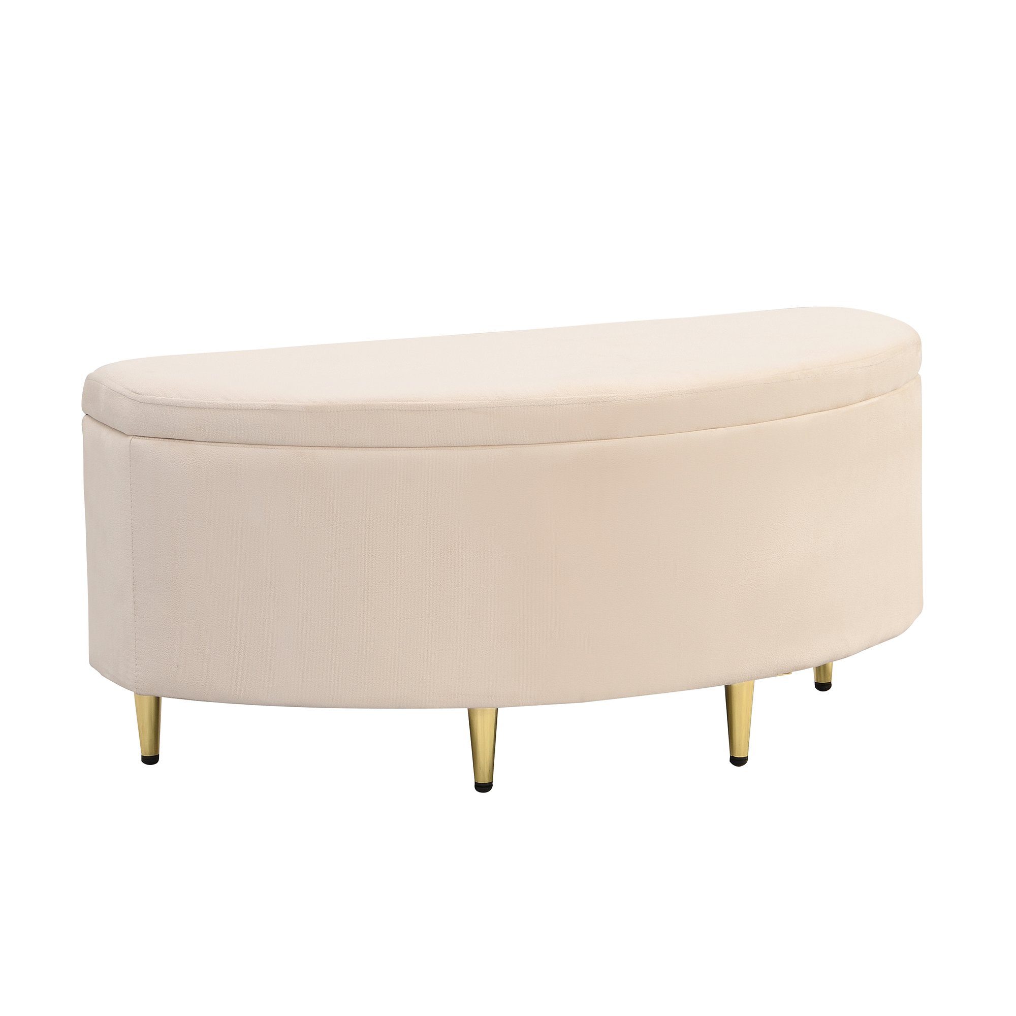 mit Bank Polsterbank Stauraum, Beige Polsterbett mit HAUSS Samt, Stauraum aus Bank Mit Gepolsterte SPLOE Polsterbank, Sitzbank,