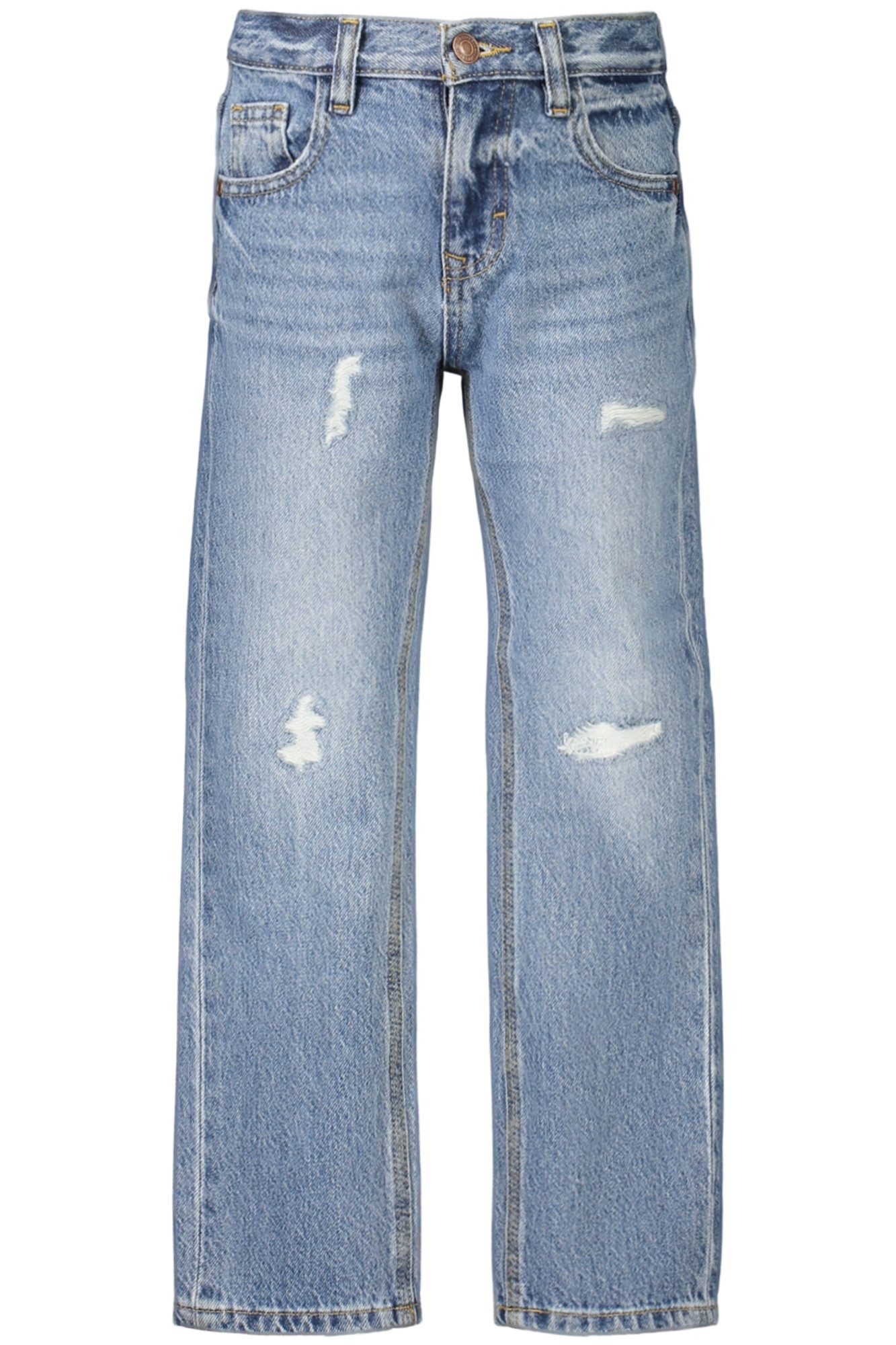 GUESS JEANS 5-Pocket-Jeans Stylische Kinderjeans Blau: Regular Fit mit Elastikbund & Used-Look