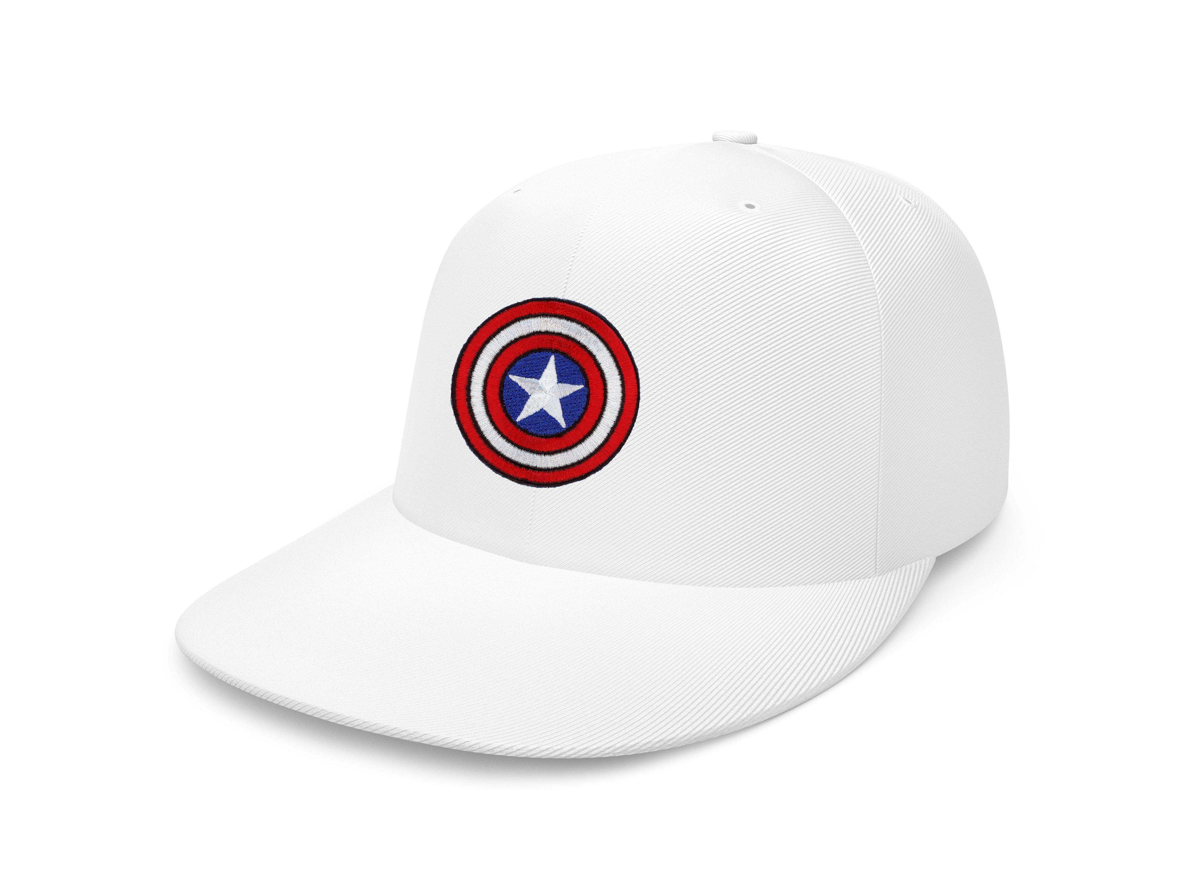 Blondie & Brownie Snapback Cap Unisex Erwachsene Captain America Patch Stick Avenger Marvel One Size