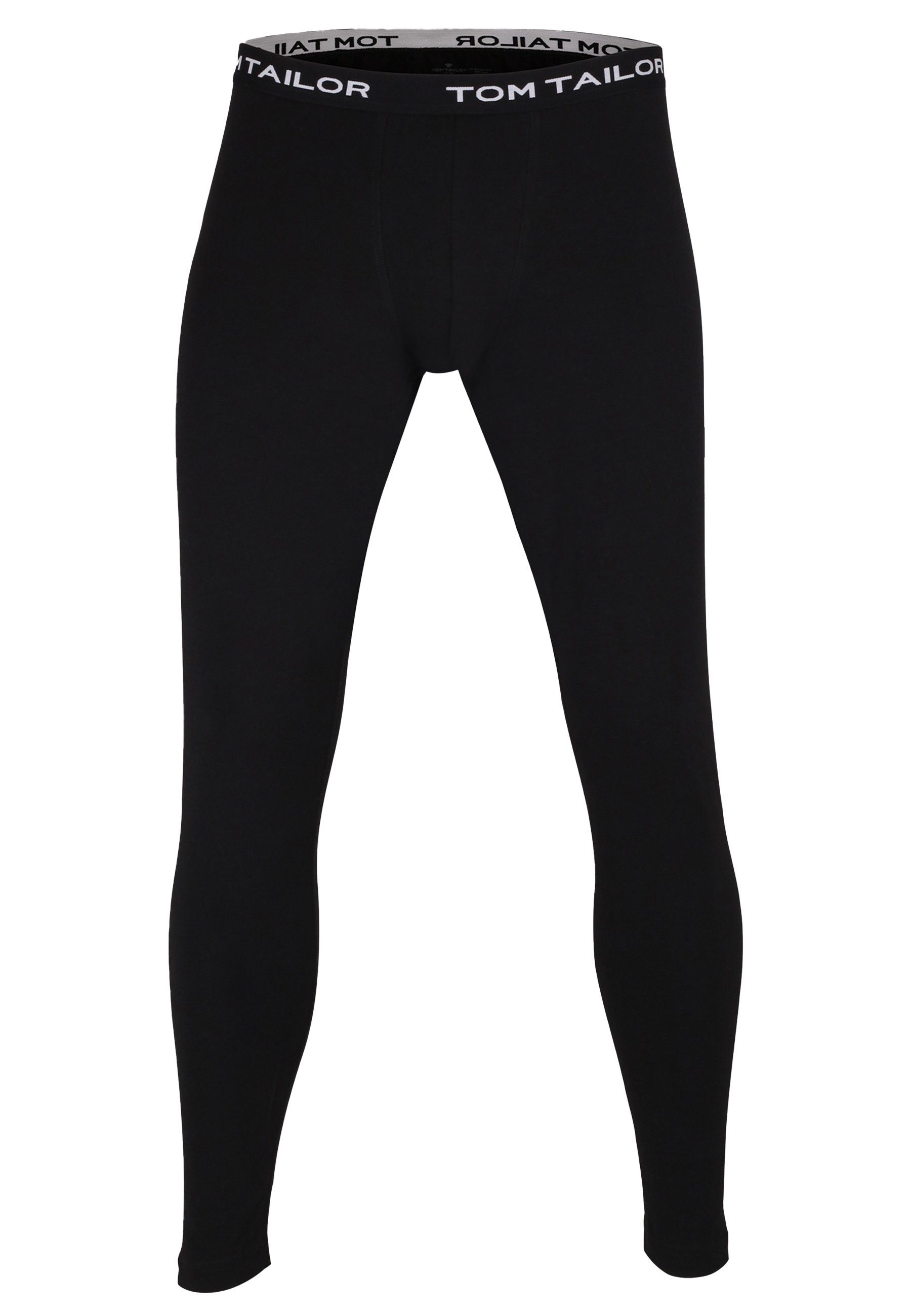 Lange Unterhose TOM TAILOR Herren lange Unterhose schwarz uni