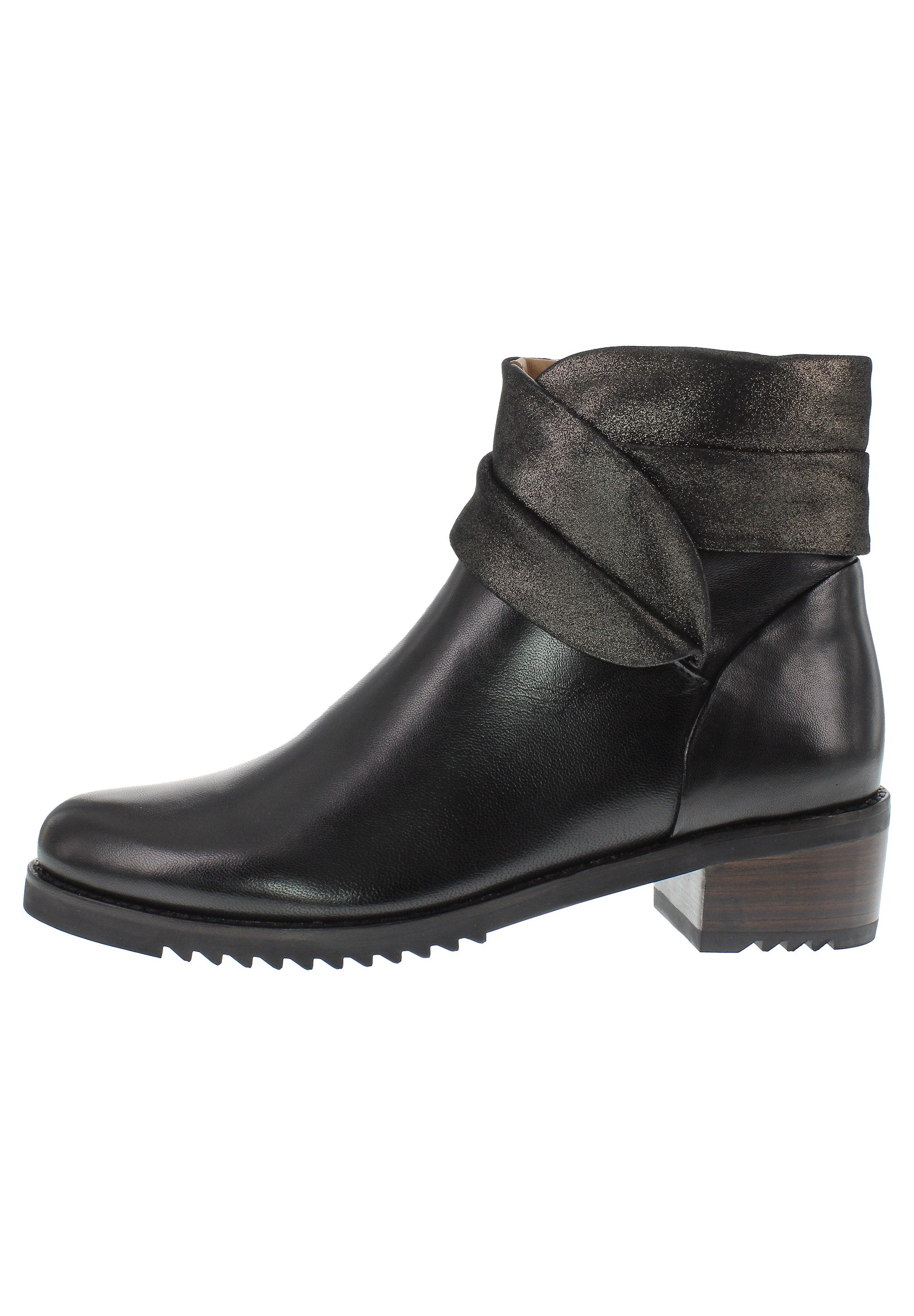 BRIONY - Damenstiefelette mit Leder-Umschlag Schlupfstiefel