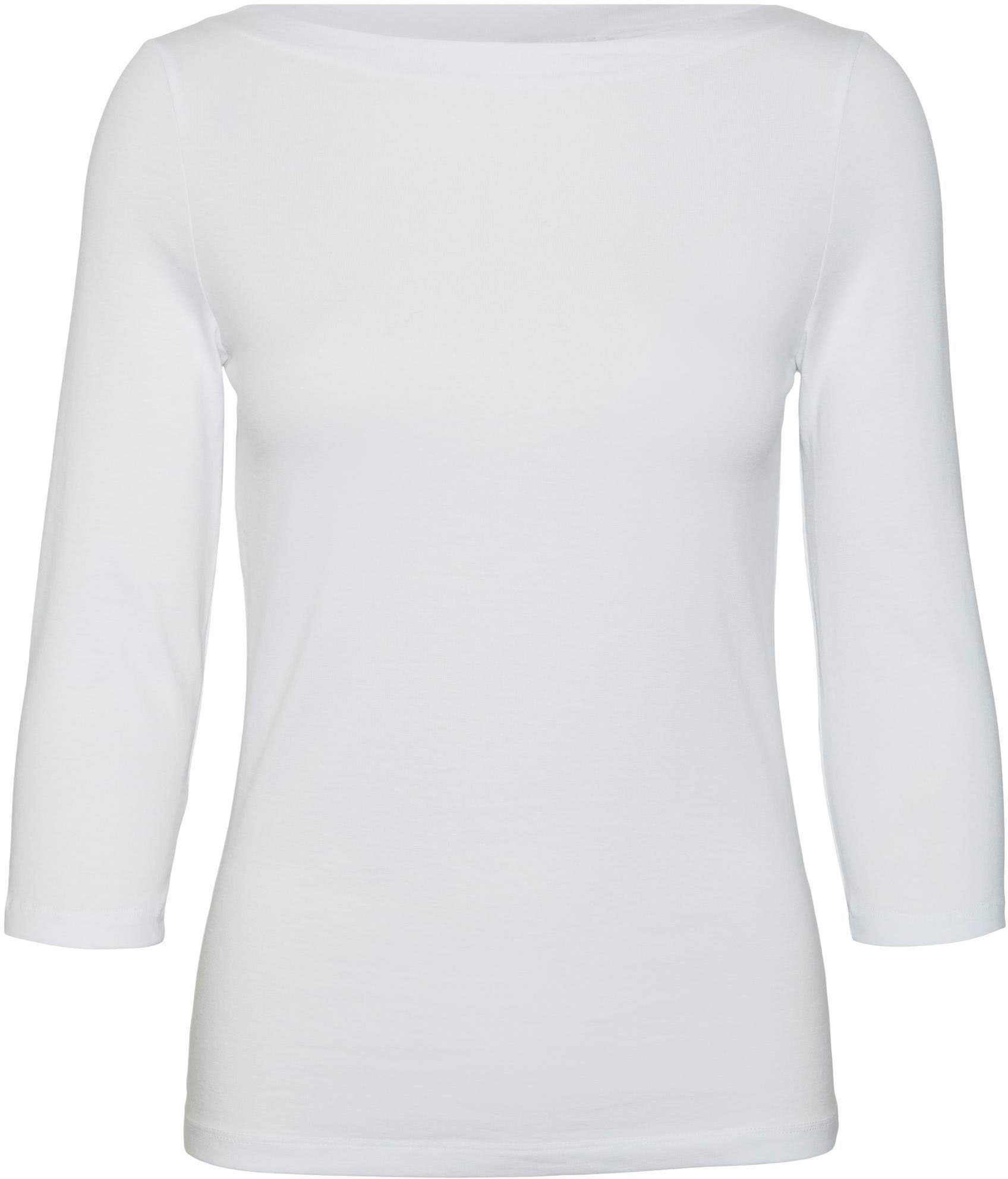 3/4 TOP MODAL 3/4-Arm-Shirt Vero JRS NOOS bright white VMPANDA Moda