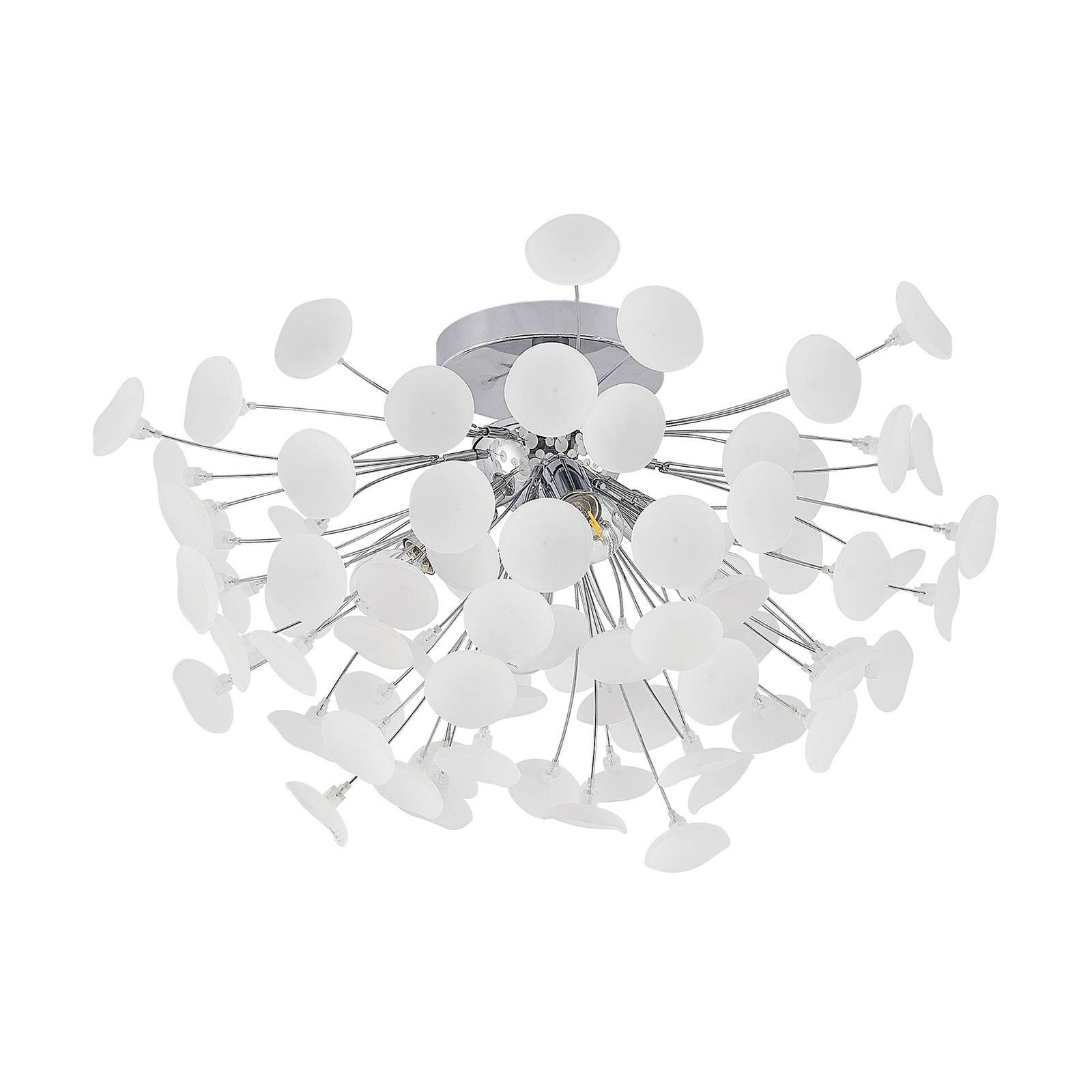 Lindby Deckenleuchten Yurina, Metall, Chrom IP20, 4 x 40 W günstig online kaufen