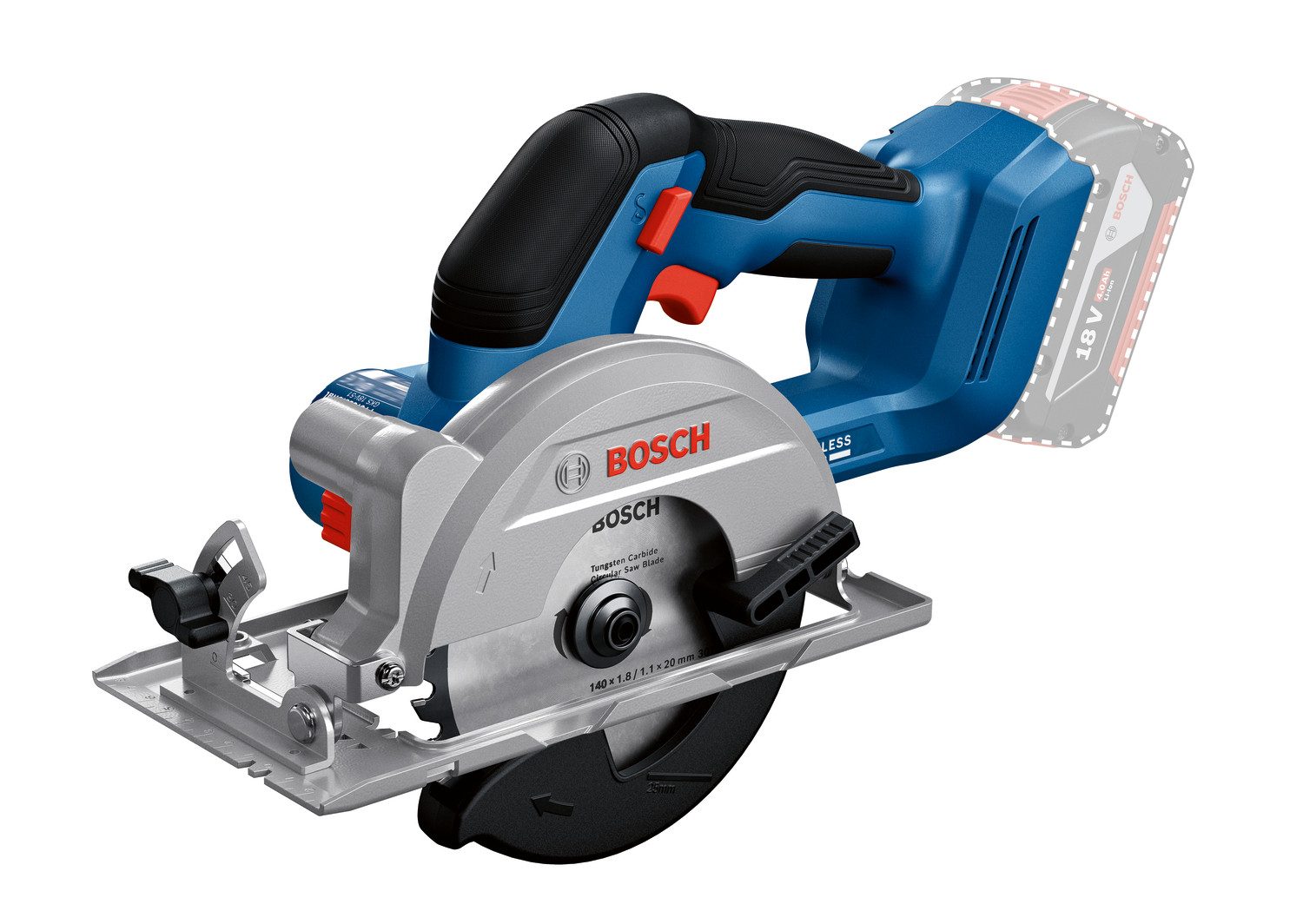 Bosch Professional Akku-Handkreissäge GKS 18V-51 Solo, ohne Akku und Ladegerät