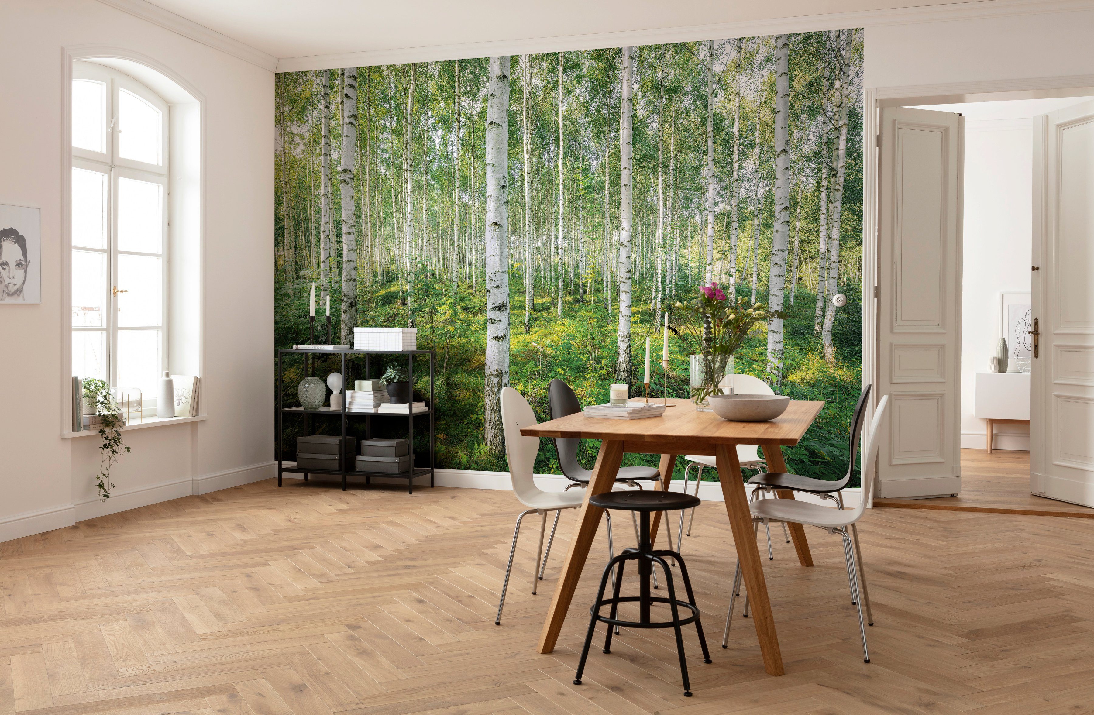 Komar Fototapete Sunny Day - Größe 368 x 254 cm, glatt, bedruckt, Wohnzimmer, Schlafzimmer