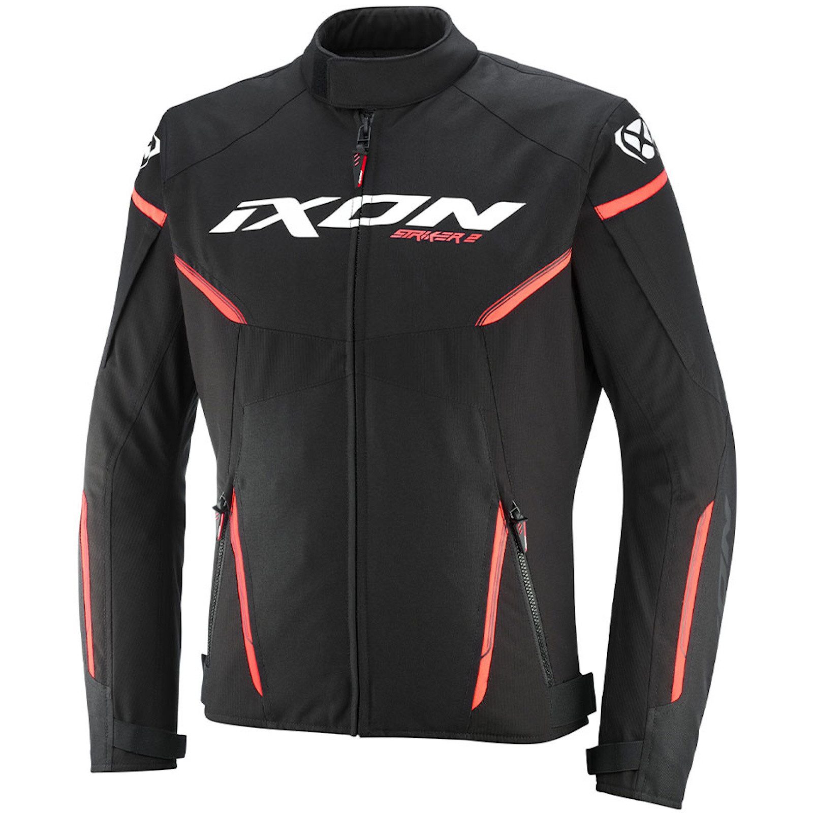 Ixon Motorradjacke Ixon Striker 2 Motorradjacke Schwarz / Weiß / Rot XXL atmungsaktiv